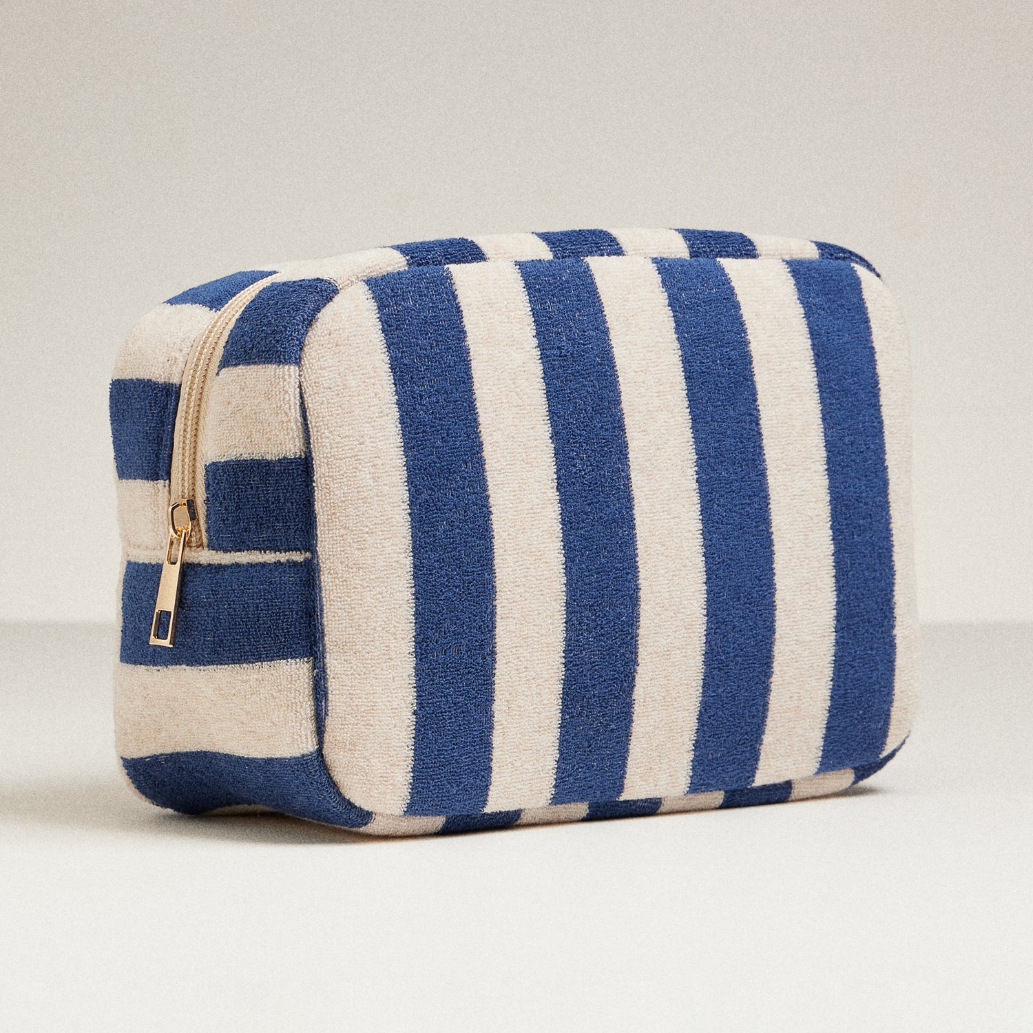 Striped Terry Fabric Multi-Purpose Travel Pouch