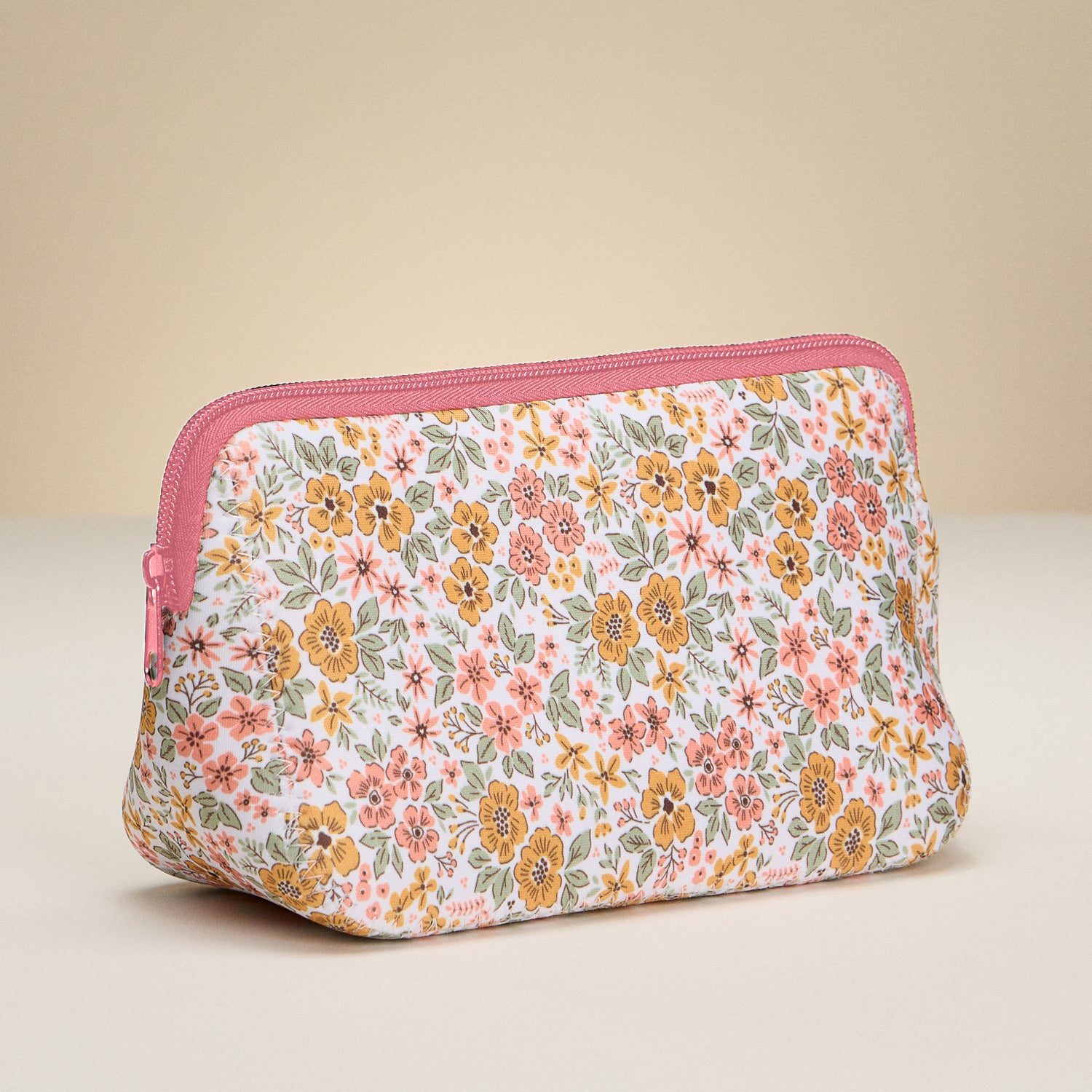 Refined Floral Neoprene Zip Pouch