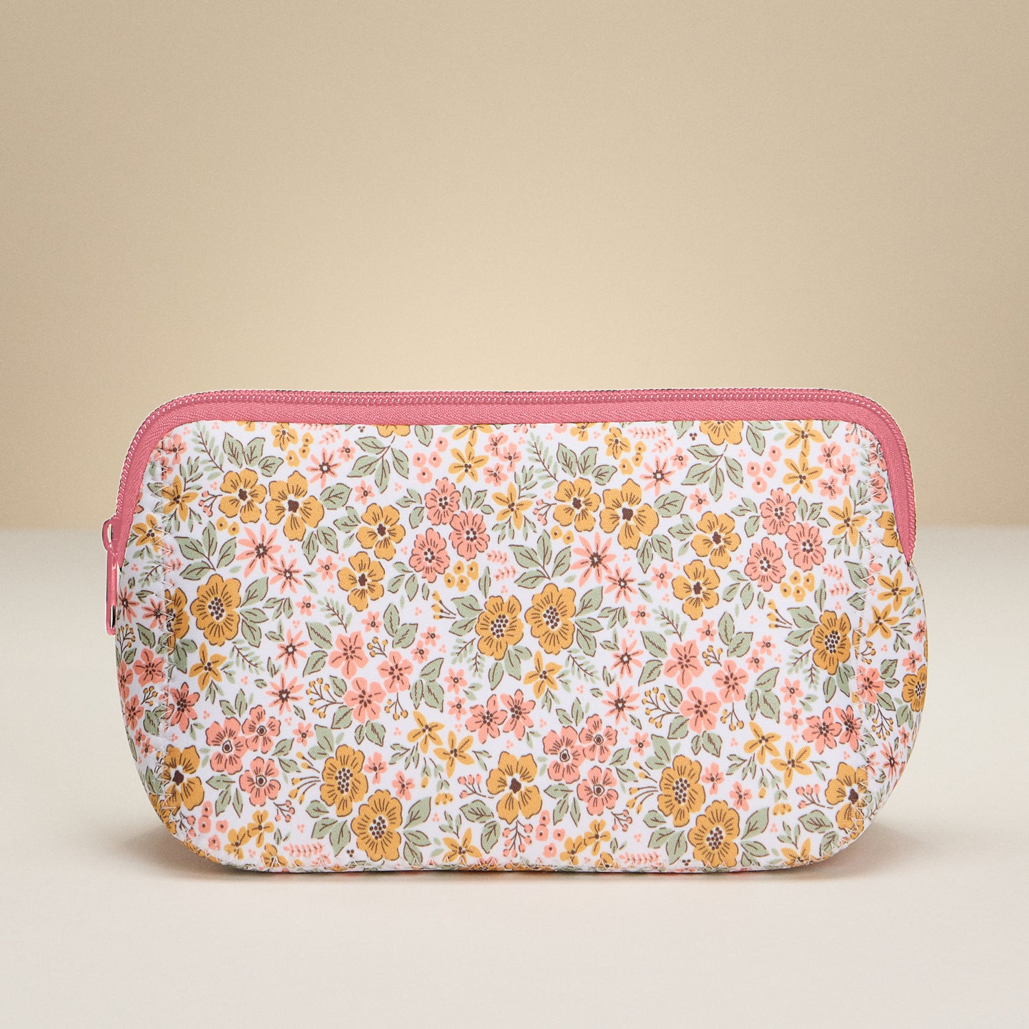 Refined Floral Neoprene Zip Pouch