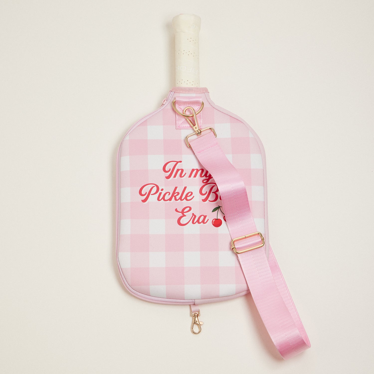Checker and Cherry Neoprene Pickleball Paddle Bag