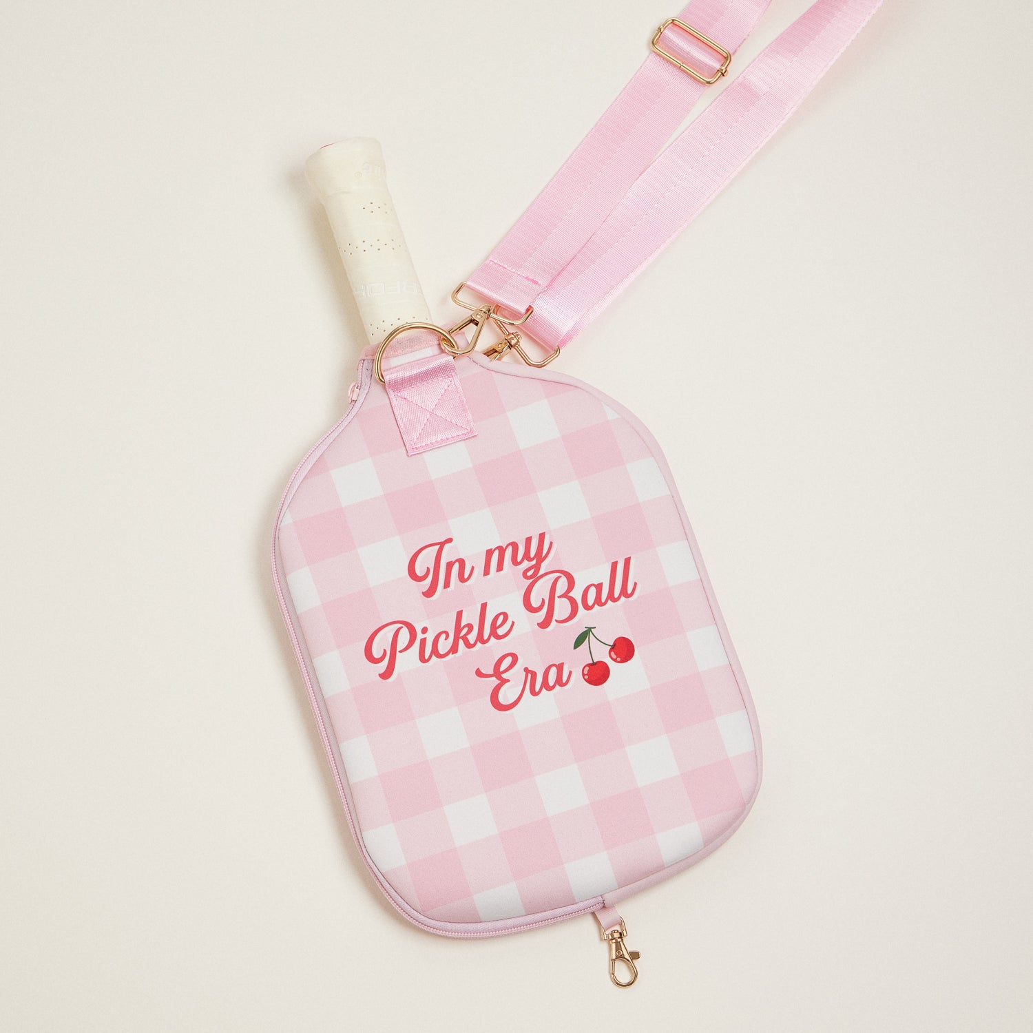 Checker and Cherry Neoprene Pickleball Paddle Bag