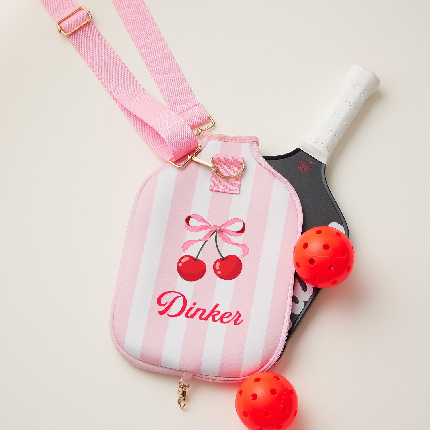 Cherry Dinker Neoprene Pickleball Paddle Bag