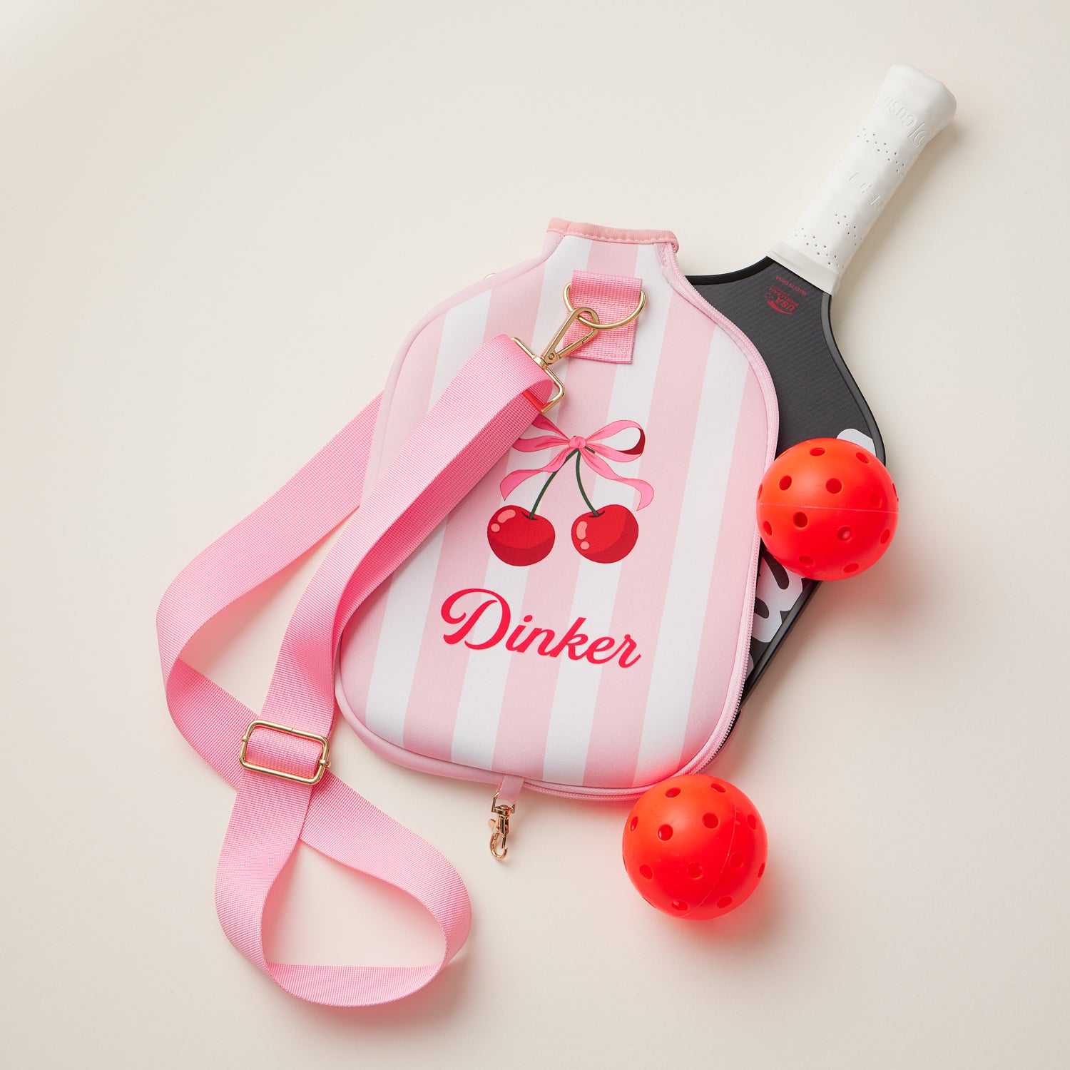 Cherry Dinker Neoprene Pickleball Paddle Bag