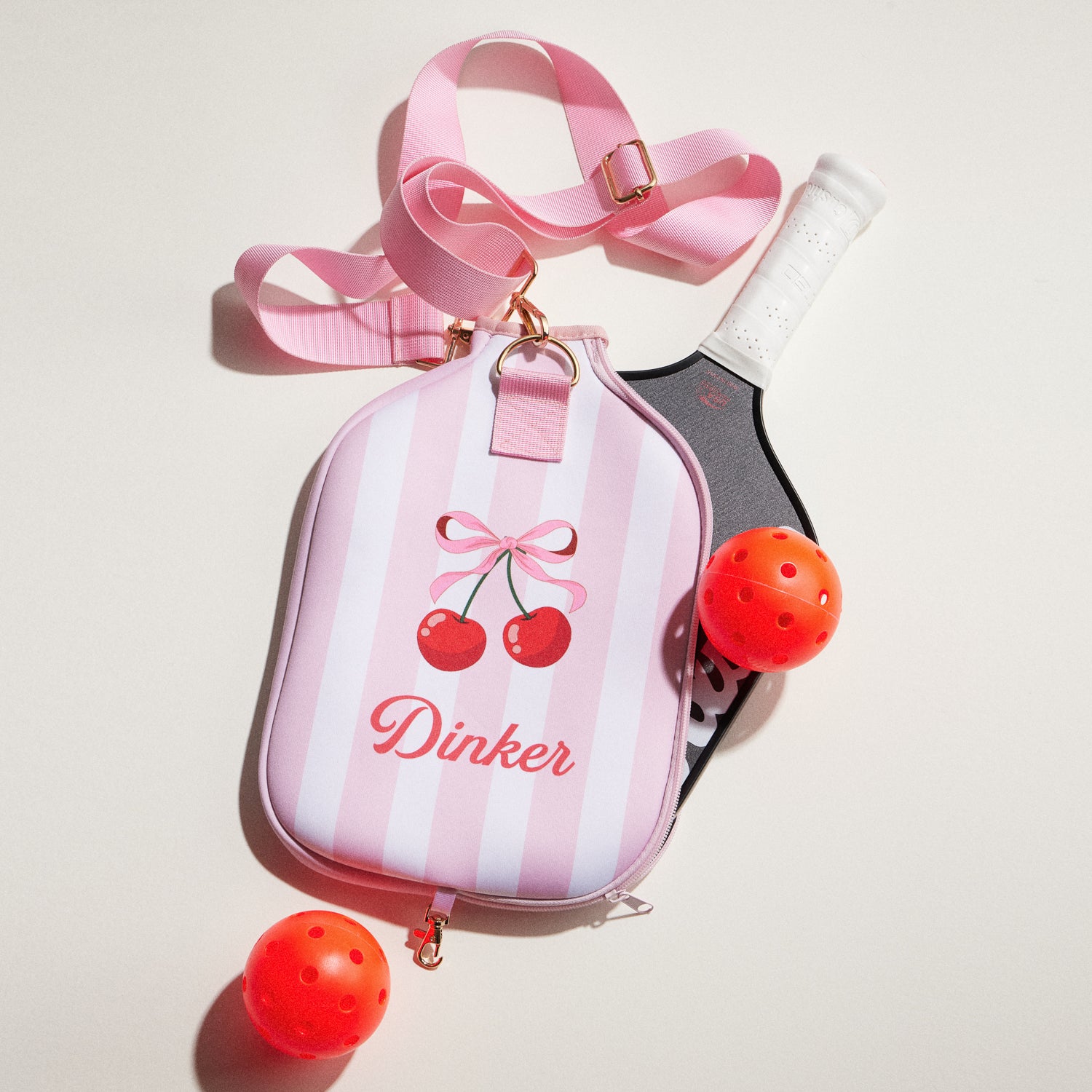 Cherry Dinker Neoprene Pickleball Paddle Bag