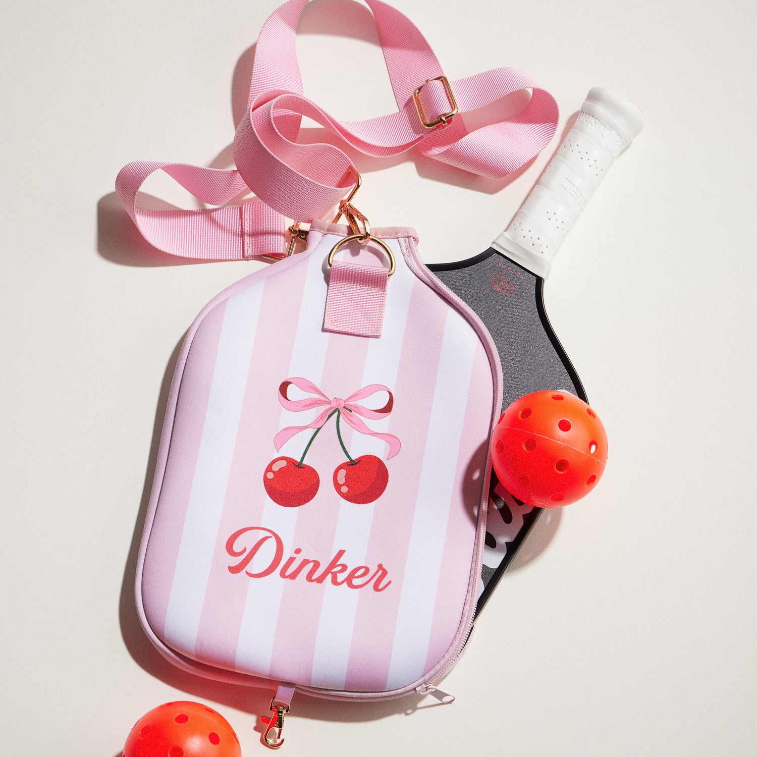 Cherry Dinker Neoprene Pickleball Paddle Bag