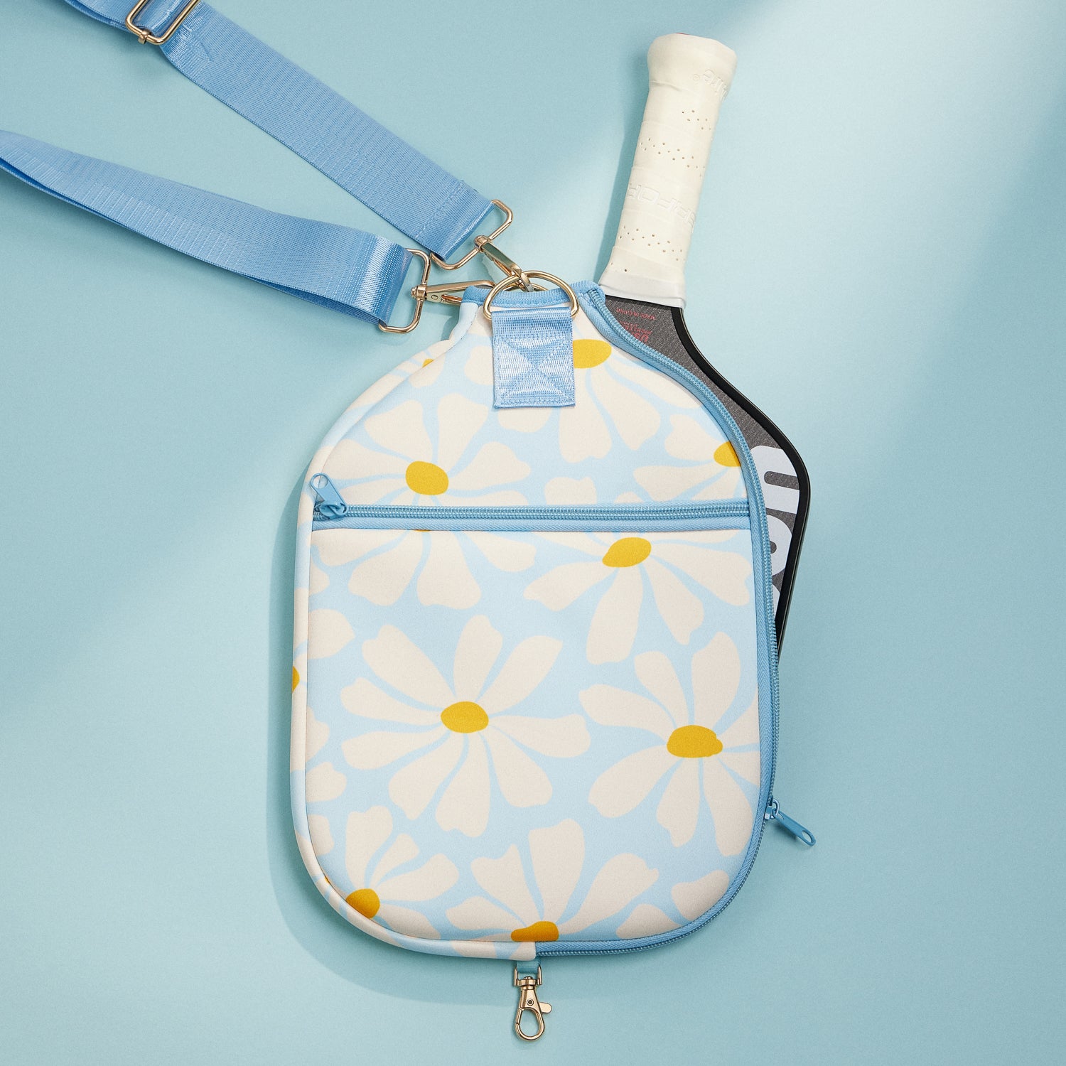 Daisy Floral Neoprene Pickleball Paddle Bag