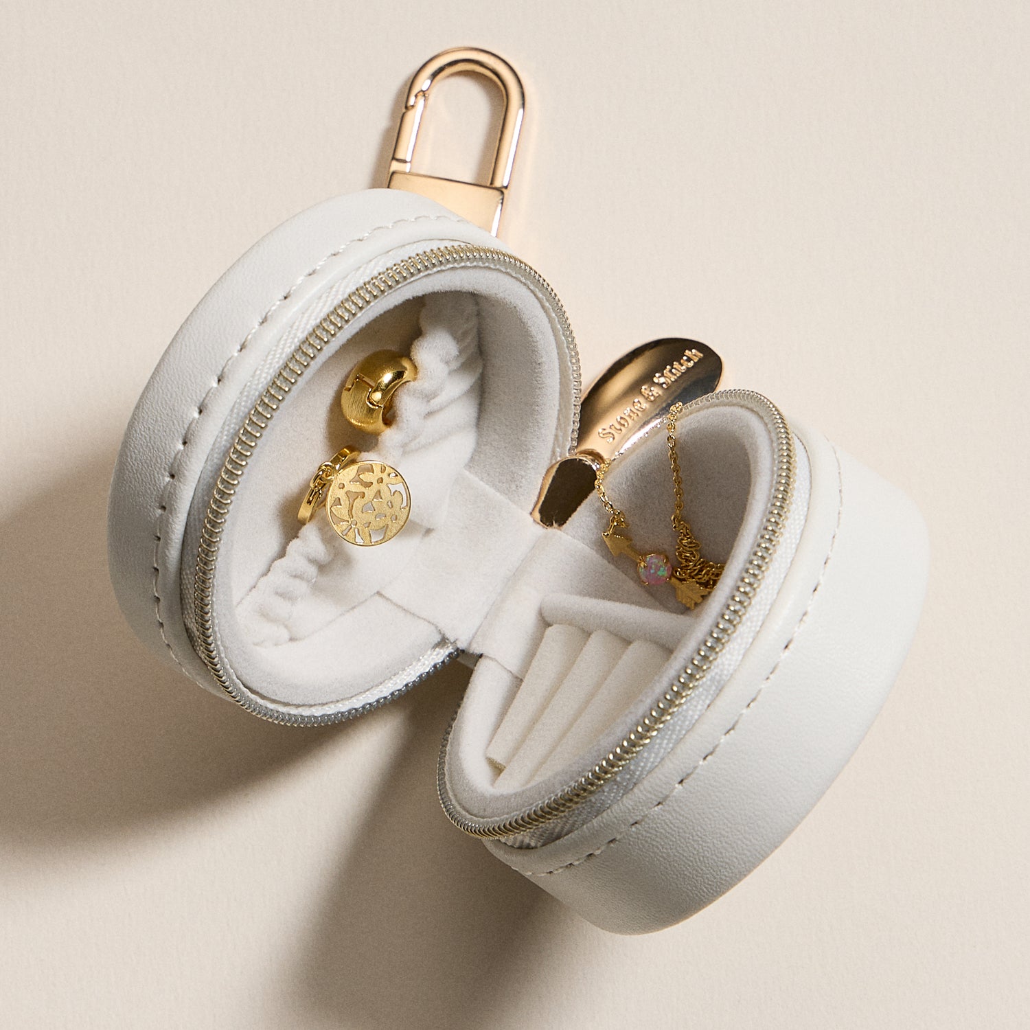 Jewelry Box Bag Charm Collection With Soft Vegan Leather and Zipper | Keychain