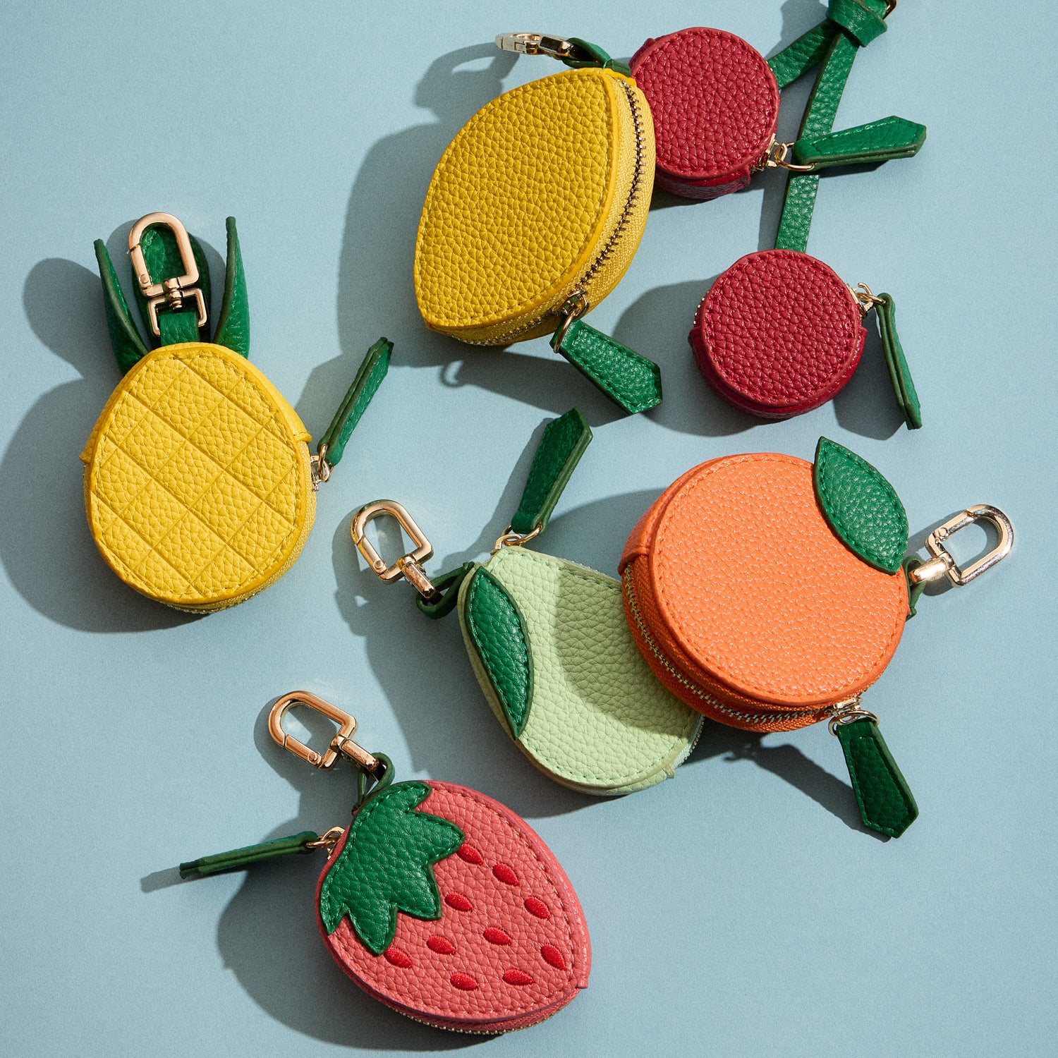 Citrus Orange Handbag Accent with Sleek Keychain Clasp