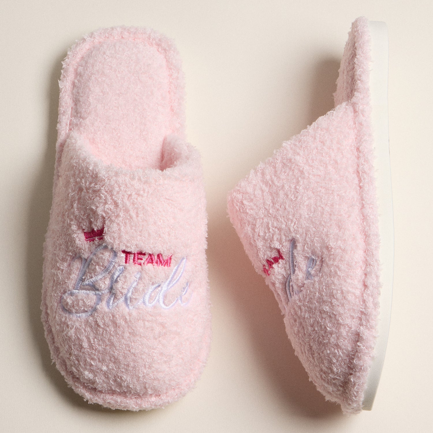 Chic Team Bride Fuzzy Slippers