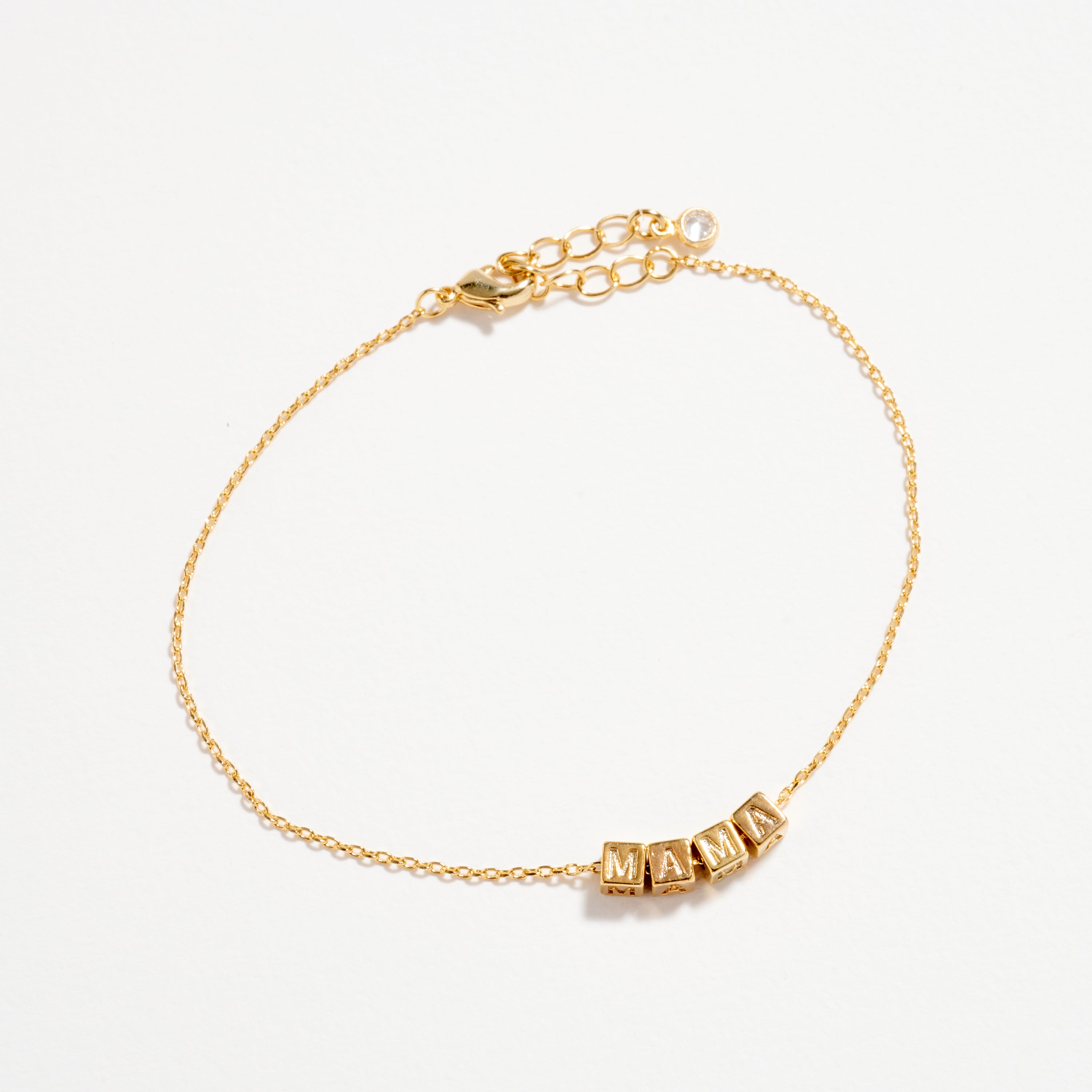 Gold MAMA Bracelet – Dainty Stainless Steel Chain