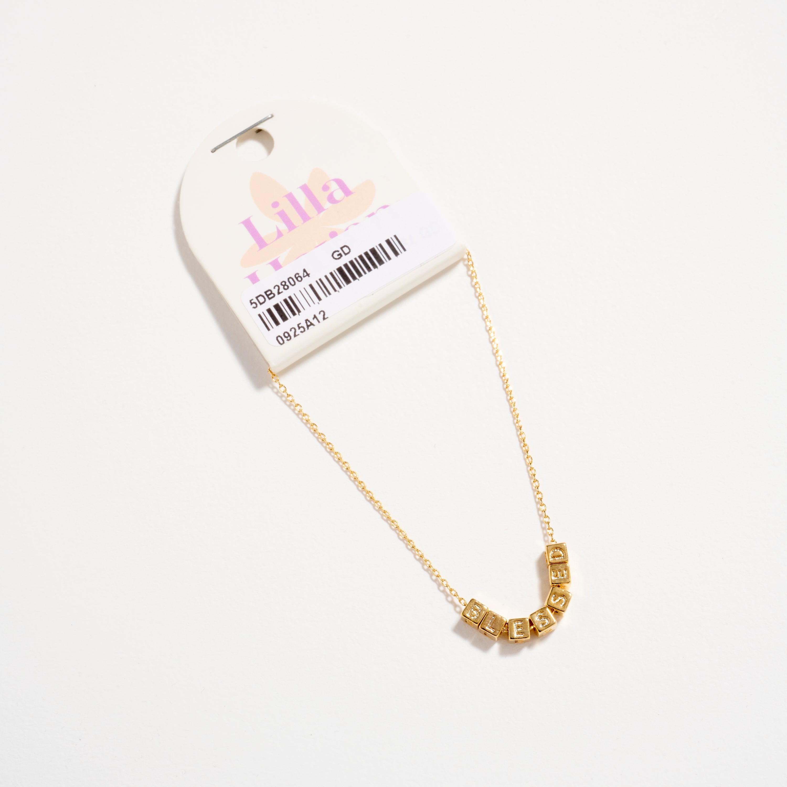 Gold-Dipped BLESSED Bracelet | Faith-Inspired Letter Chain
