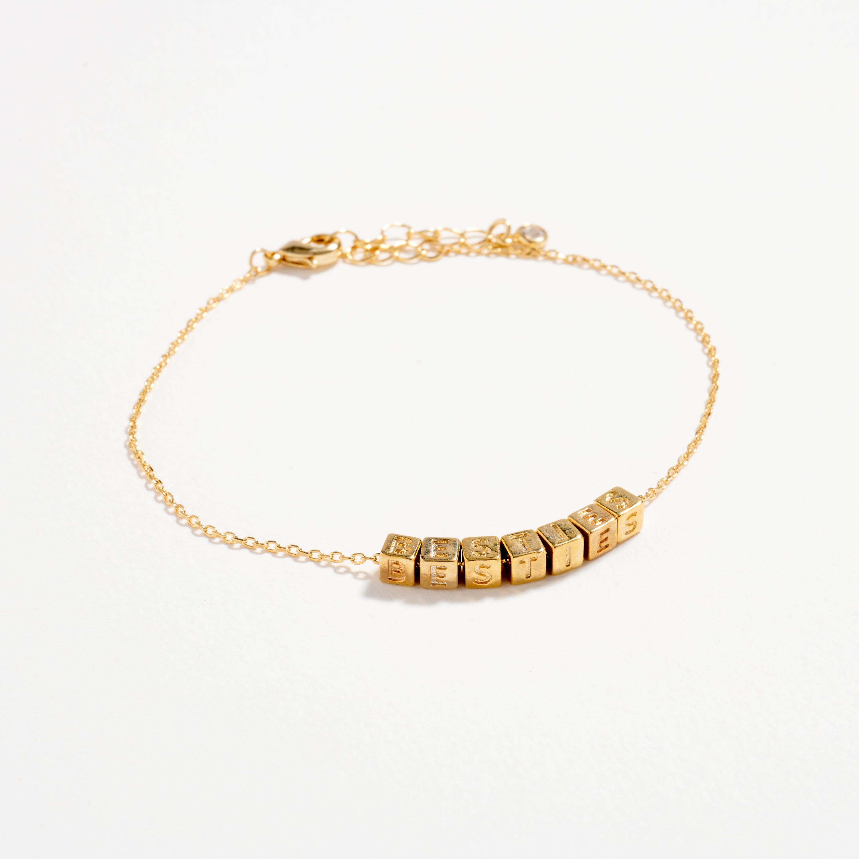 Gold Dipped BESTIES Bracelet – Friendship Letter Chain