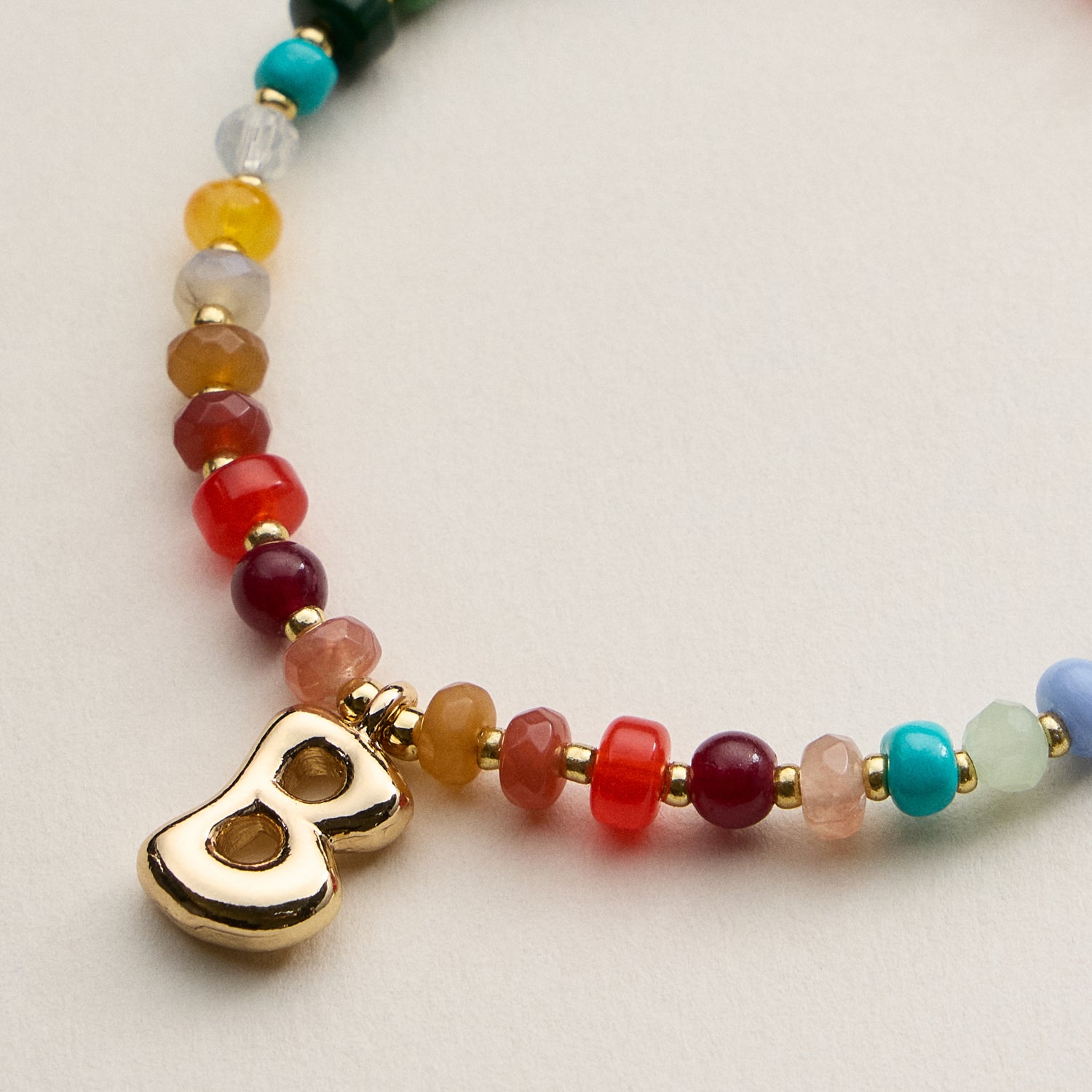 Assorted Colorful Beaded Initial Bracelet | Set of 16 Letters