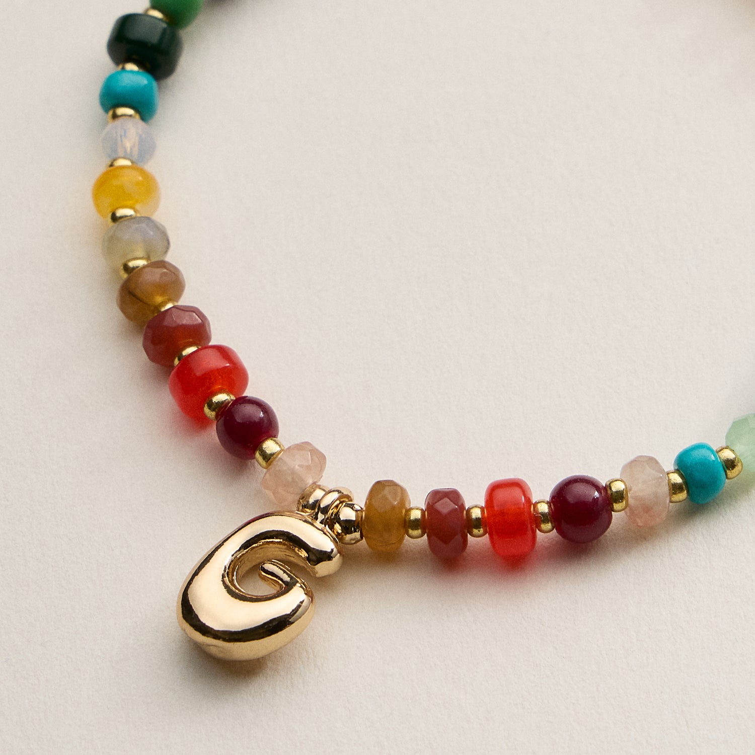 Assorted Colorful Beaded Initial Bracelet | Set of 16 Letters