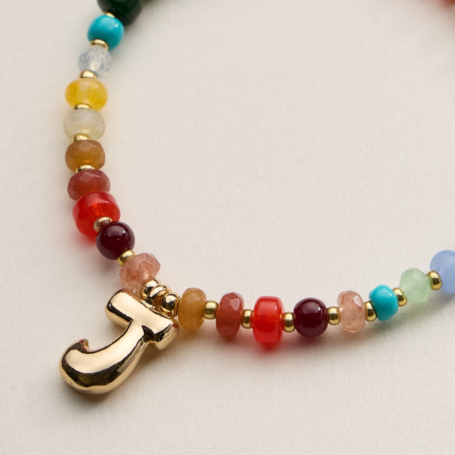 Assorted Colorful Beaded Initial Bracelet | Set of 16 Letters