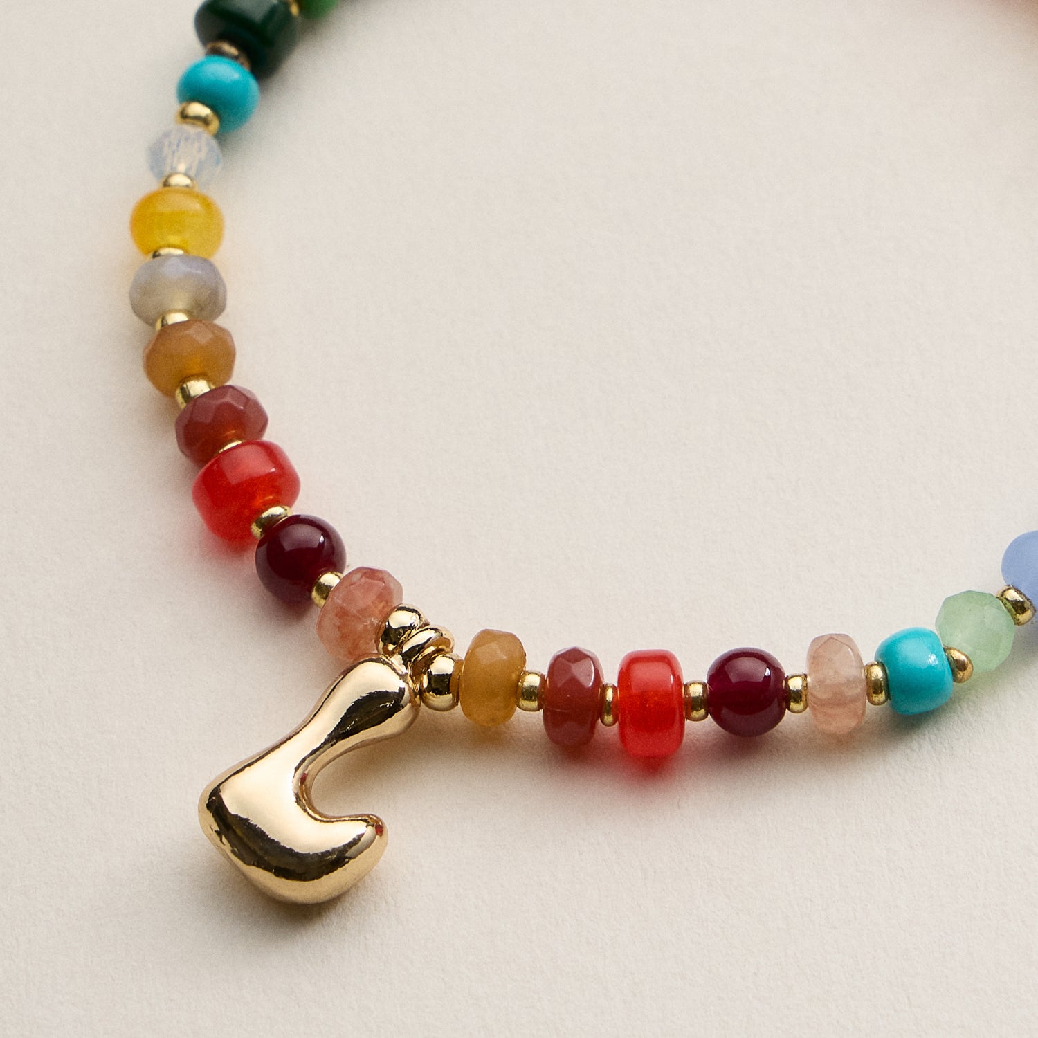 Assorted Colorful Beaded Initial Bracelet | Set of 16 Letters