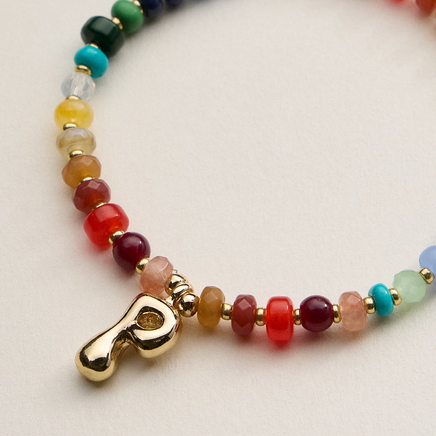 Assorted Colorful Beaded Initial Bracelet | Set of 16 Letters
