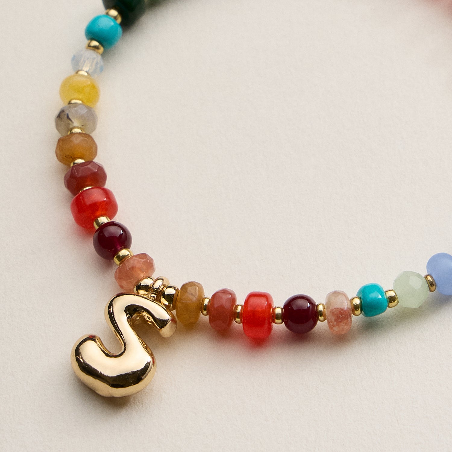 Assorted Colorful Beaded Initial Bracelet | Set of 16 Letters
