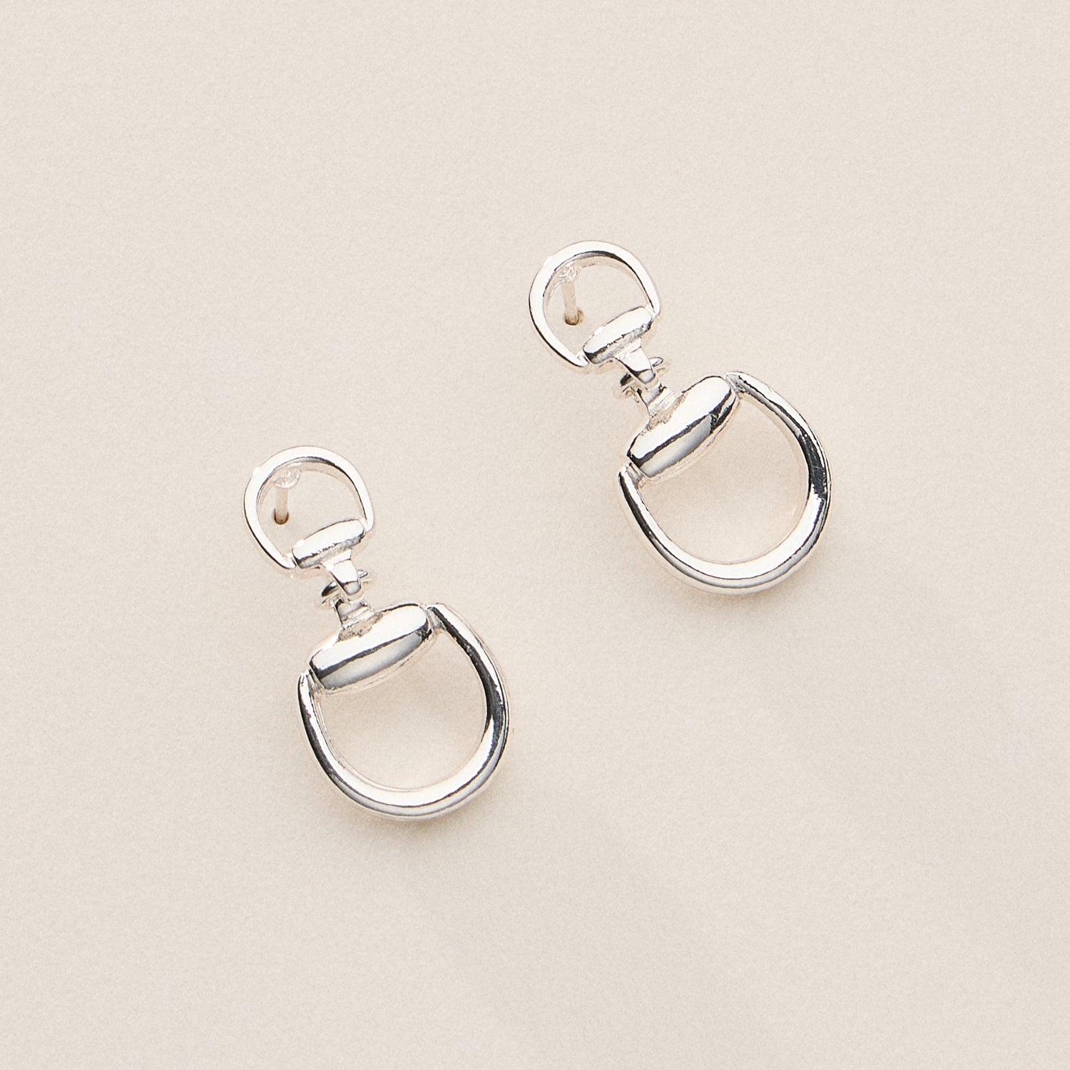 Gold Dipped Buckle Drop Earrings - 18K Gold Dipped
