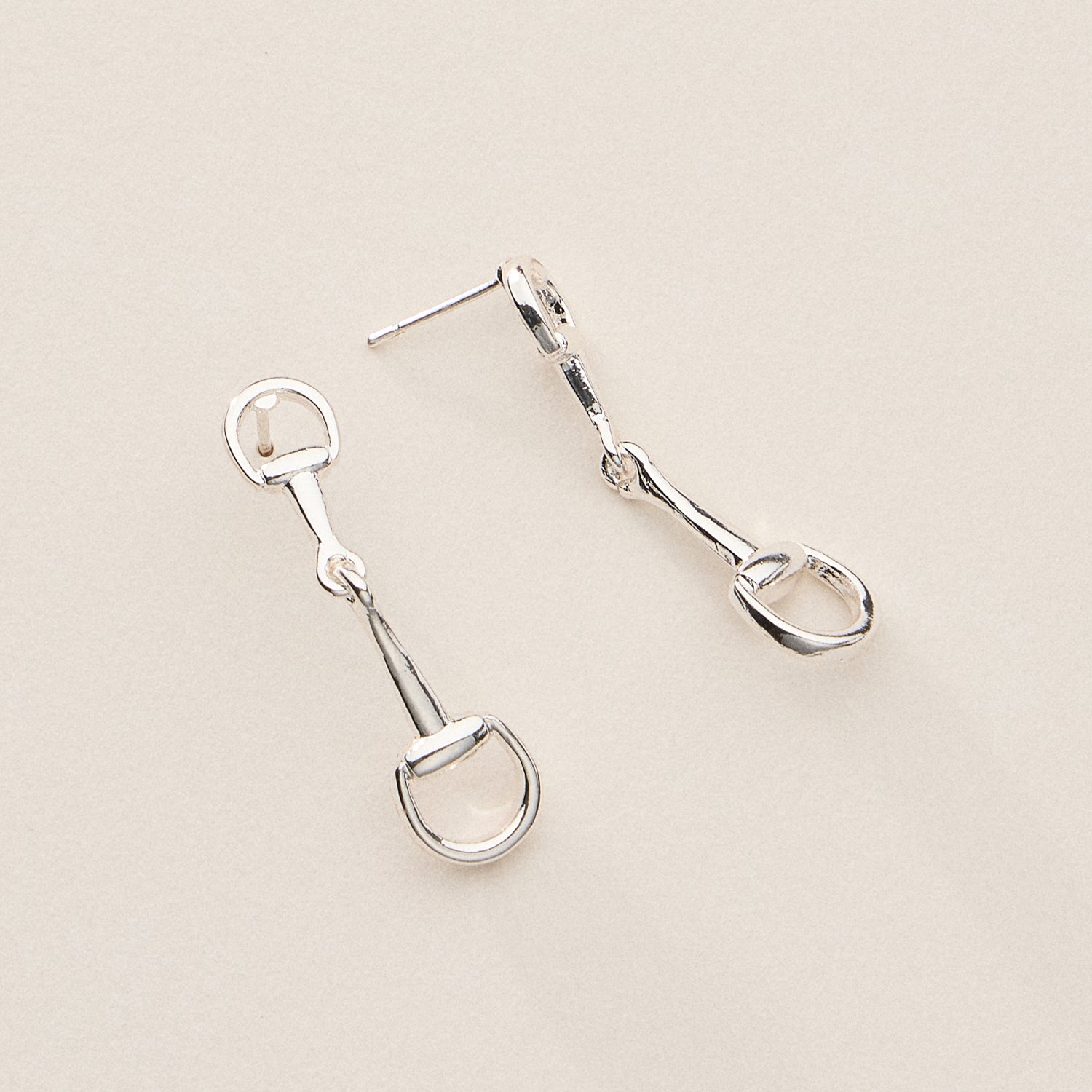 18K Gold-Plated Equestrian Link Drop Earrings