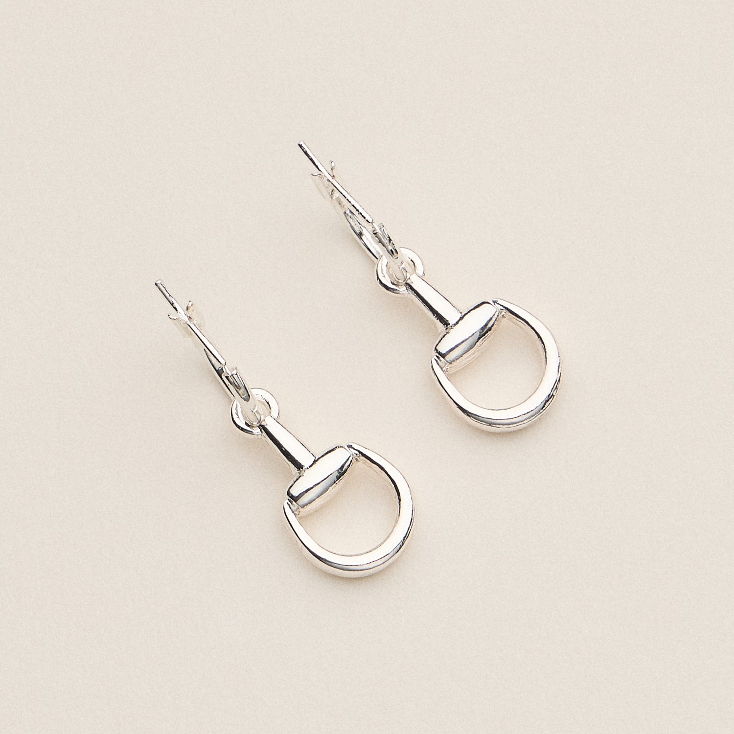Equestrian Bit Charm Hoop Earrings – 18K Gold Plated