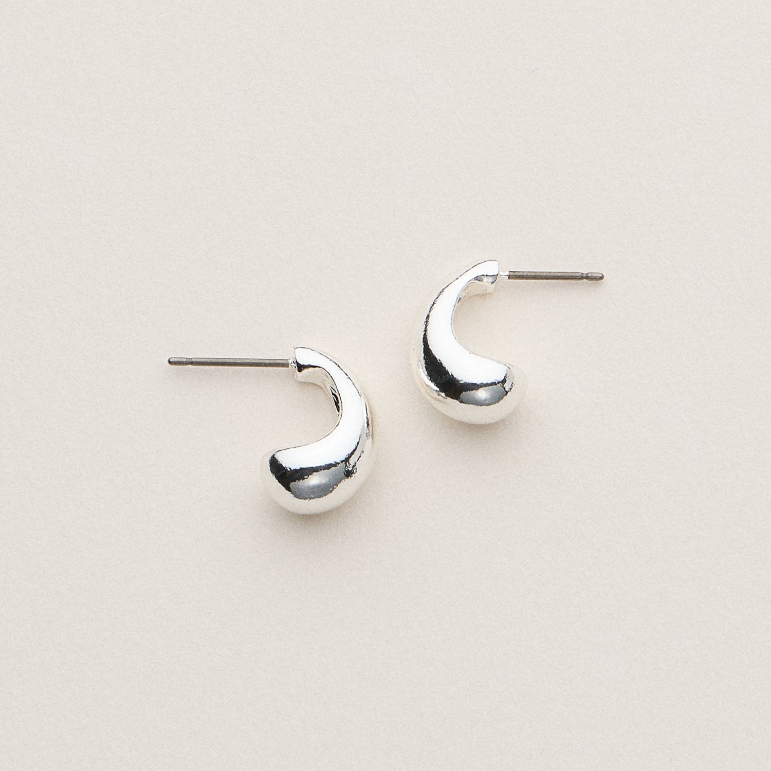 18K Gold-Dipped Chunky Bean Stud Earrings