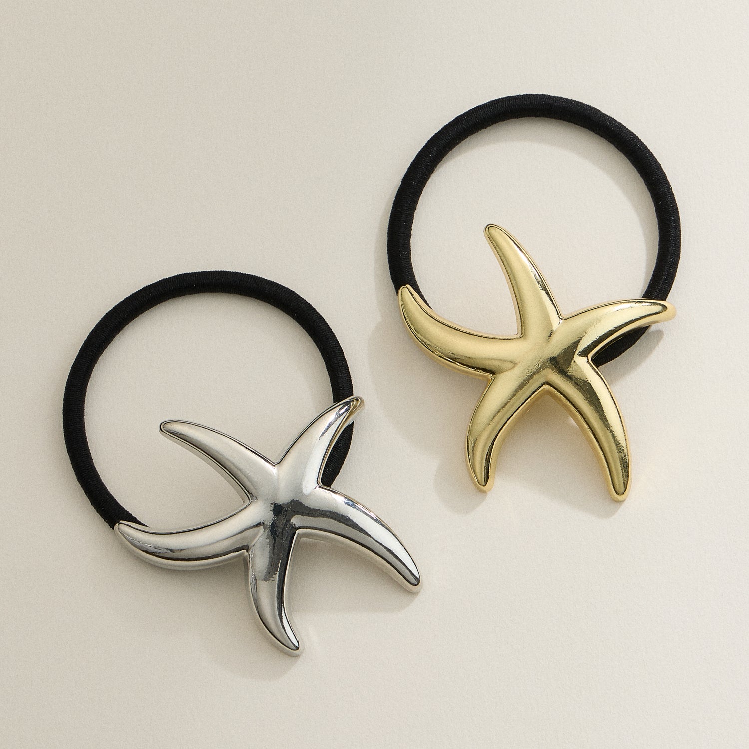 Metallic Starfish Hair Tie