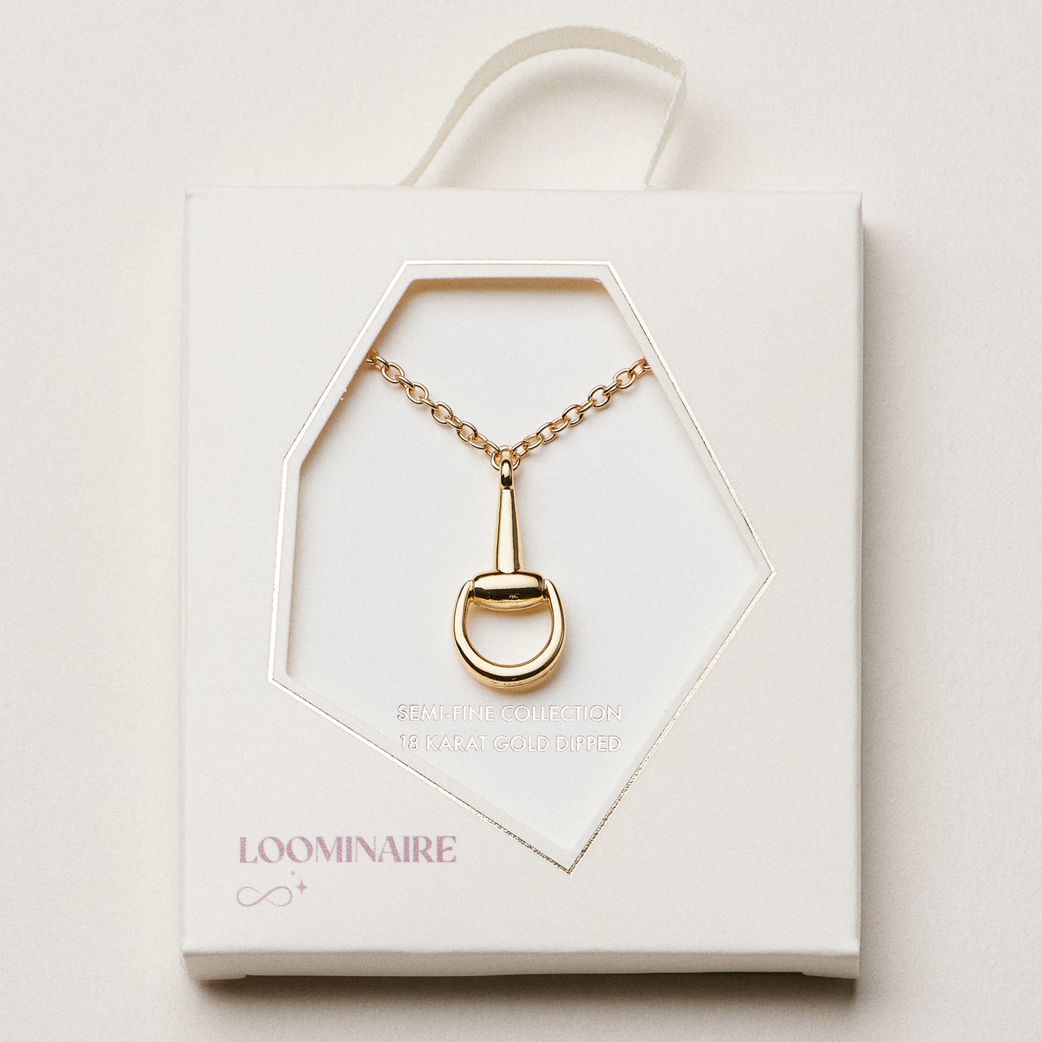 Minimalist Horseshoe Pendant Necklace