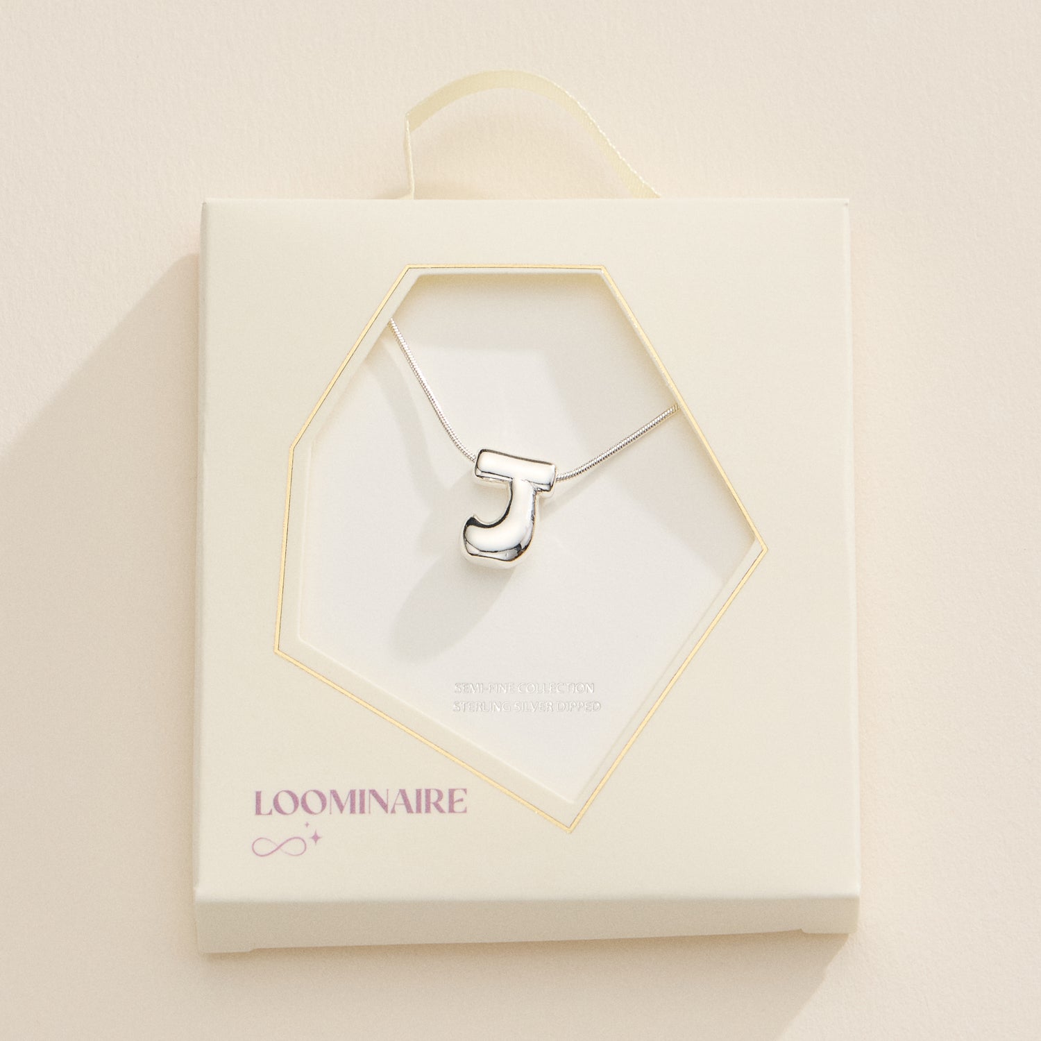 18K Gold-Dipped Bubble Initial Necklace – Personalized Pendant