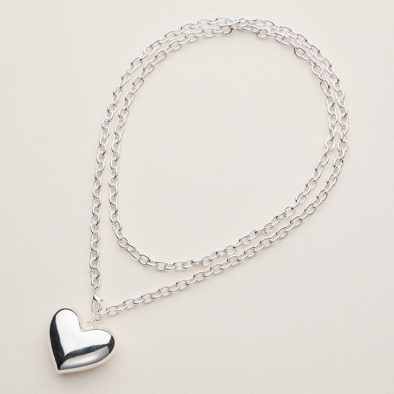 18K Gold-Dipped Chunky Heart Necklace