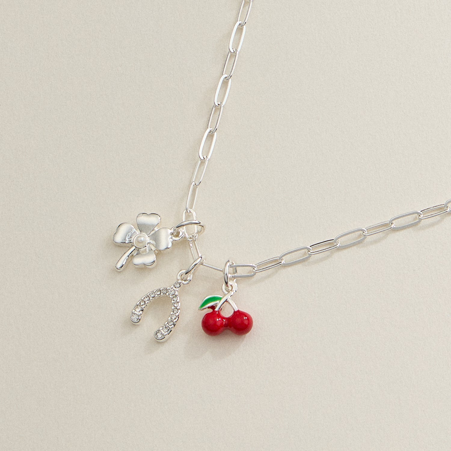 18K Gold Lucky Charm Necklace Trio