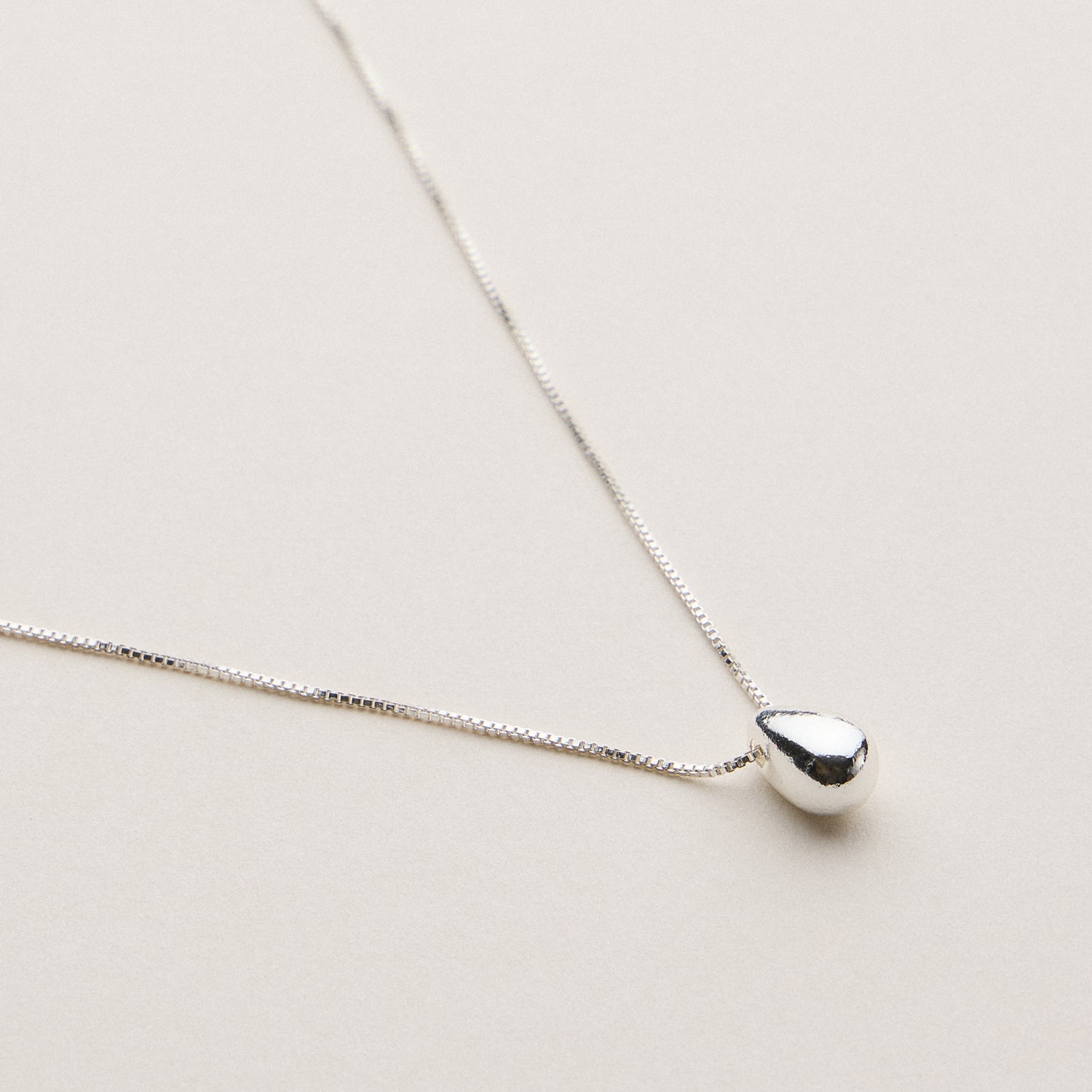 18K Gold-Dipped 3D Teardrop Necklace