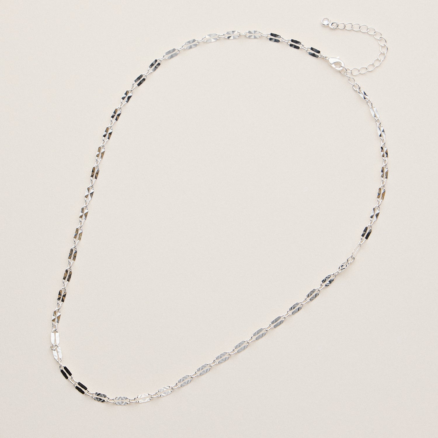 18K Gold-Dipped Textured Link Necklace