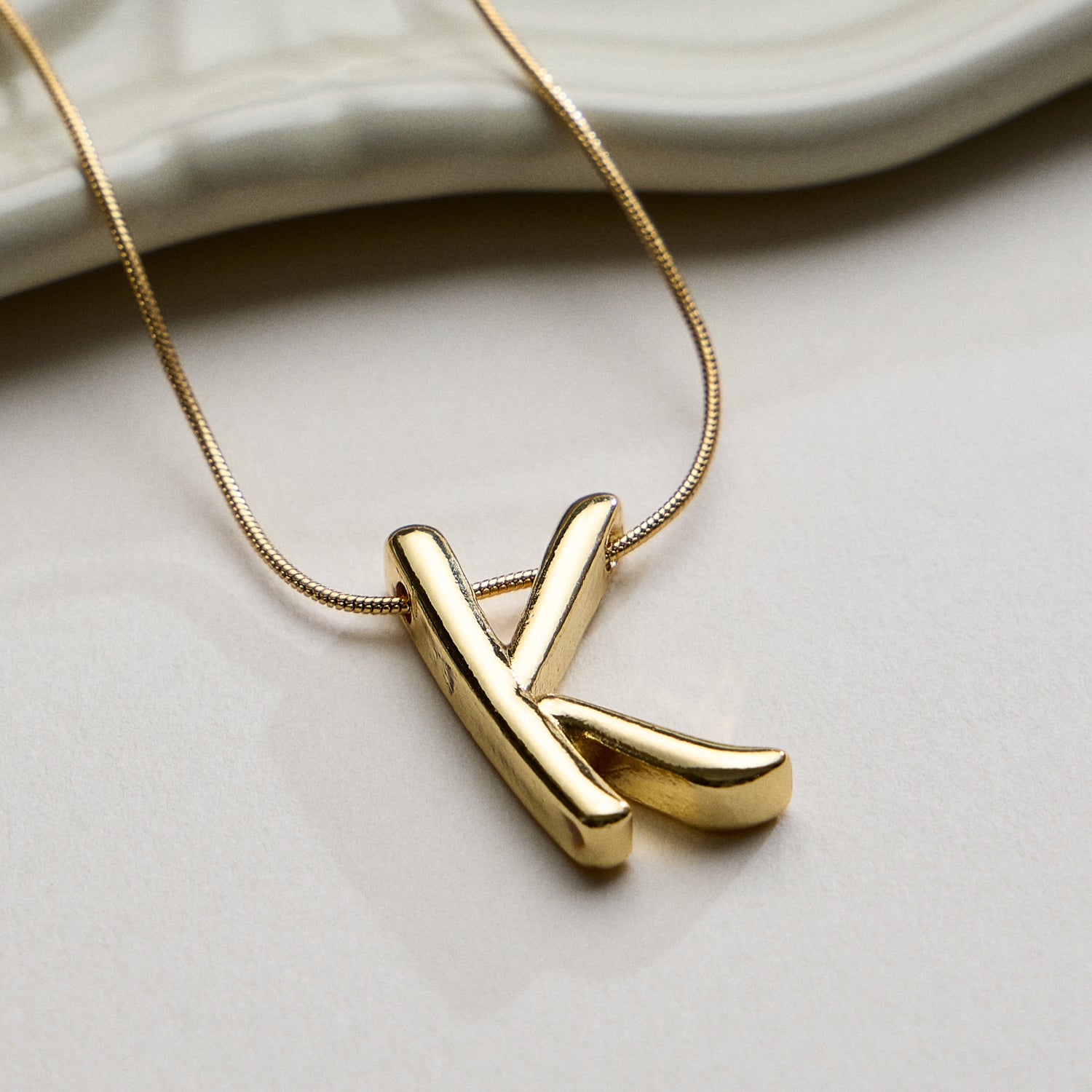 A Set of 16 Letters Gold Dipped Necklace – Gold & Silver Alphabet Charm Jewelry