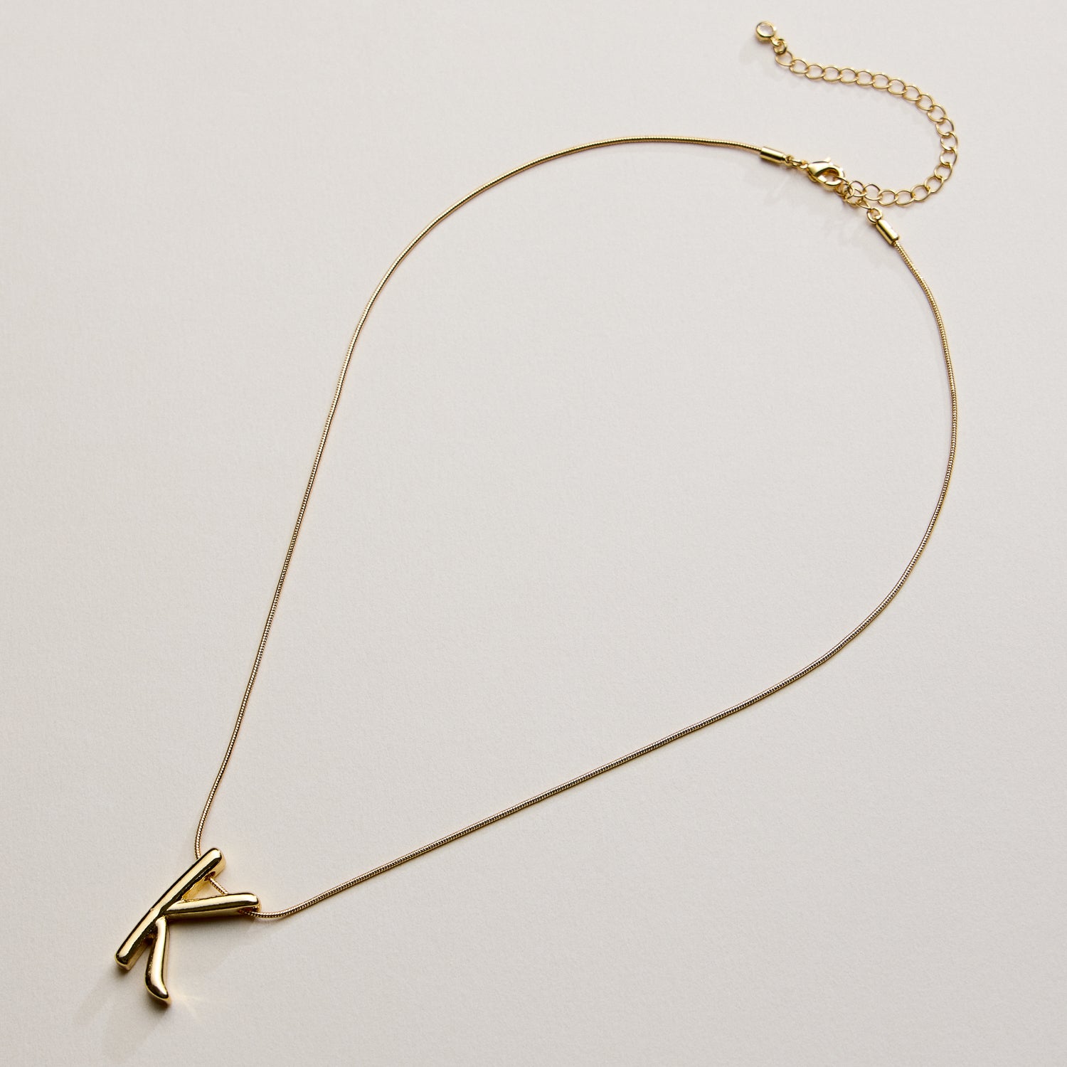 A Set of 16 Letters Gold Dipped Necklace – Gold & Silver Alphabet Charm Jewelry