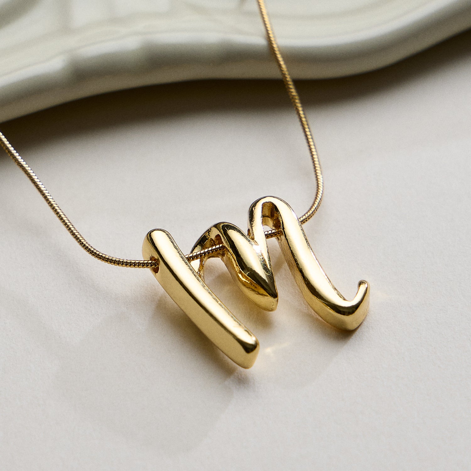 A Set of 16 Letters Gold Dipped Necklace – Gold & Silver Alphabet Charm Jewelry