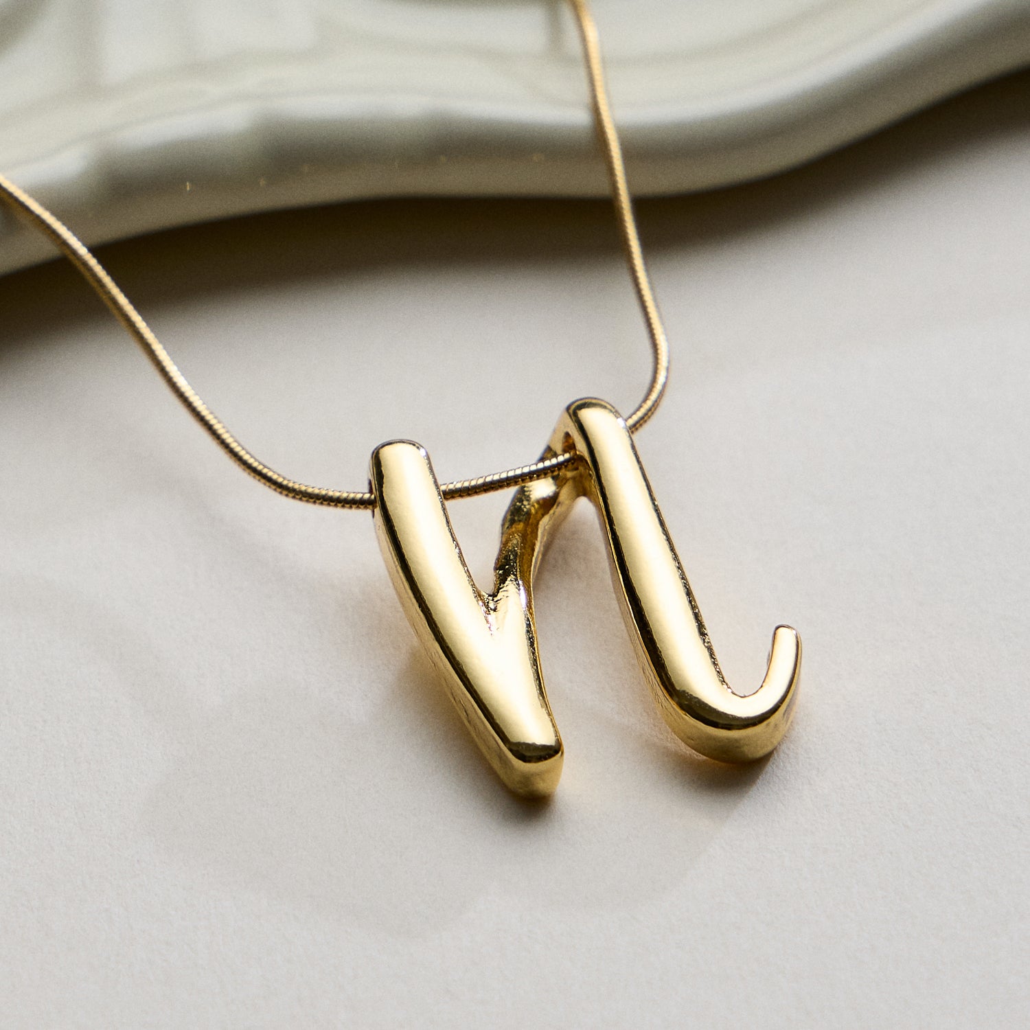 A Set of 16 Letters Gold Dipped Necklace – Gold & Silver Alphabet Charm Jewelry