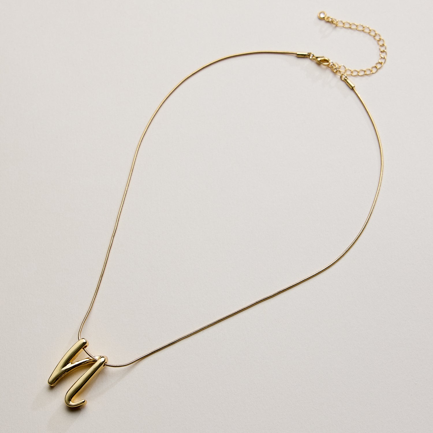 A Set of 16 Letters Gold Dipped Necklace – Gold & Silver Alphabet Charm Jewelry