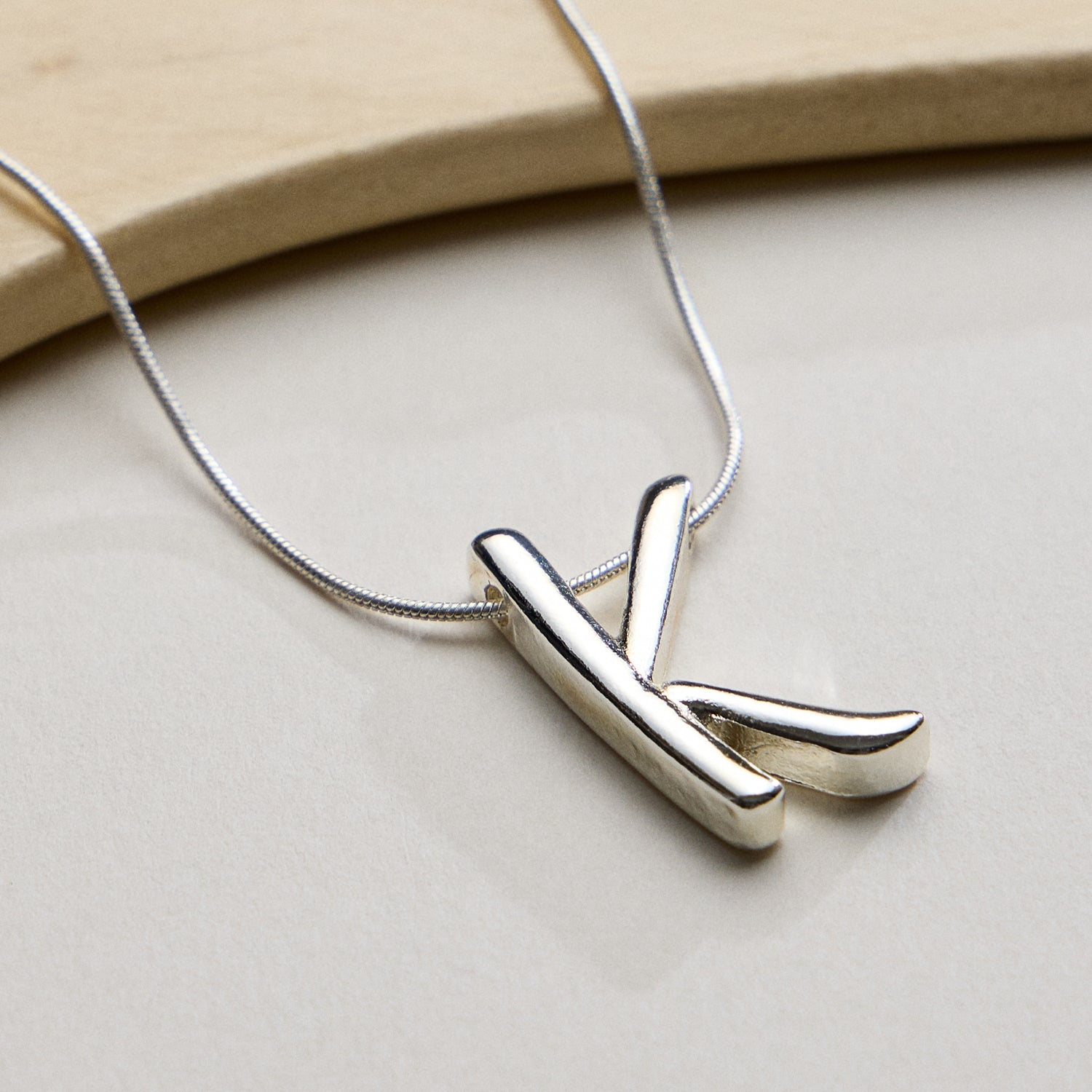 A Set of 16 Letters Gold Dipped Necklace – Gold & Silver Alphabet Charm Jewelry