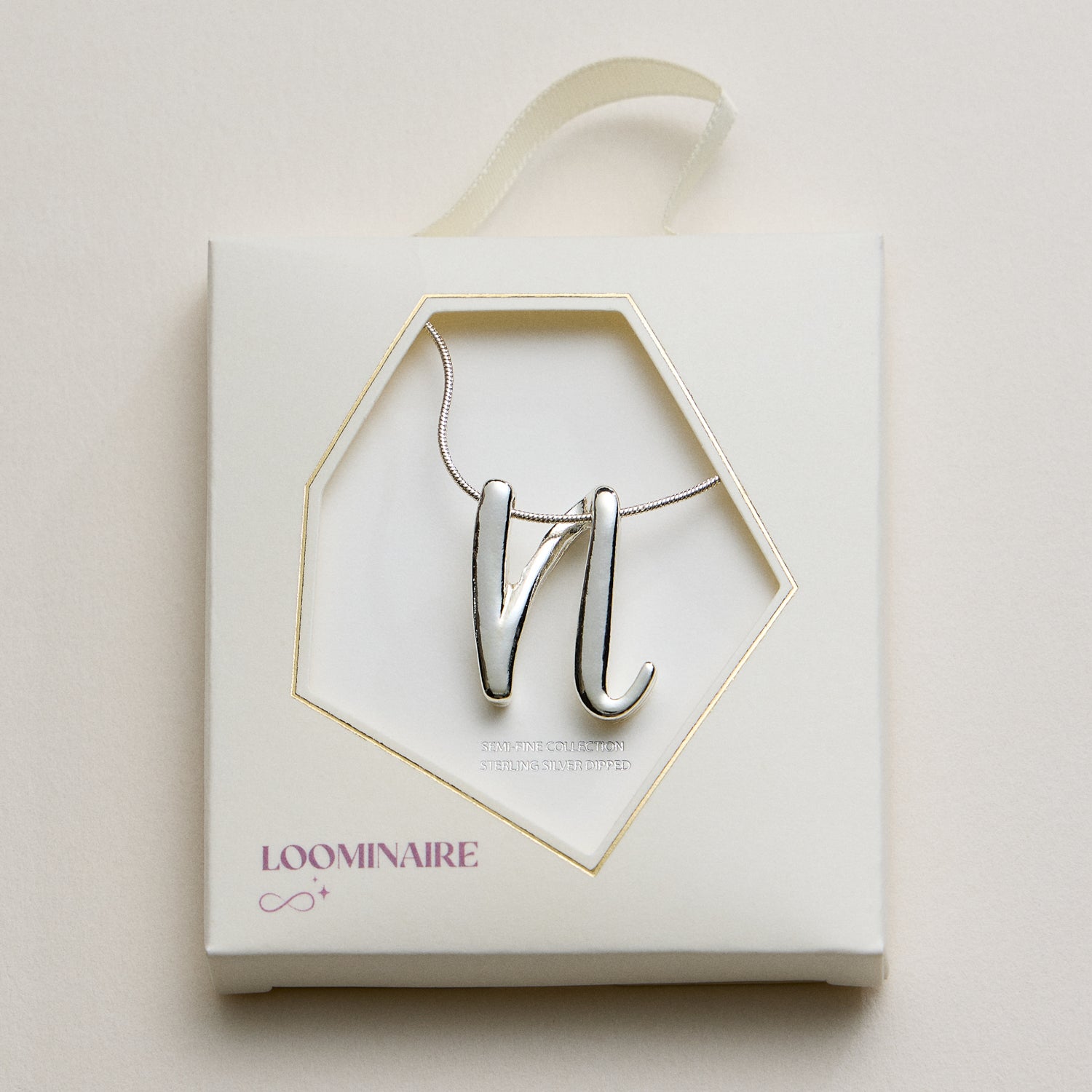 A Set of 16 Letters Gold Dipped Necklace – Gold & Silver Alphabet Charm Jewelry