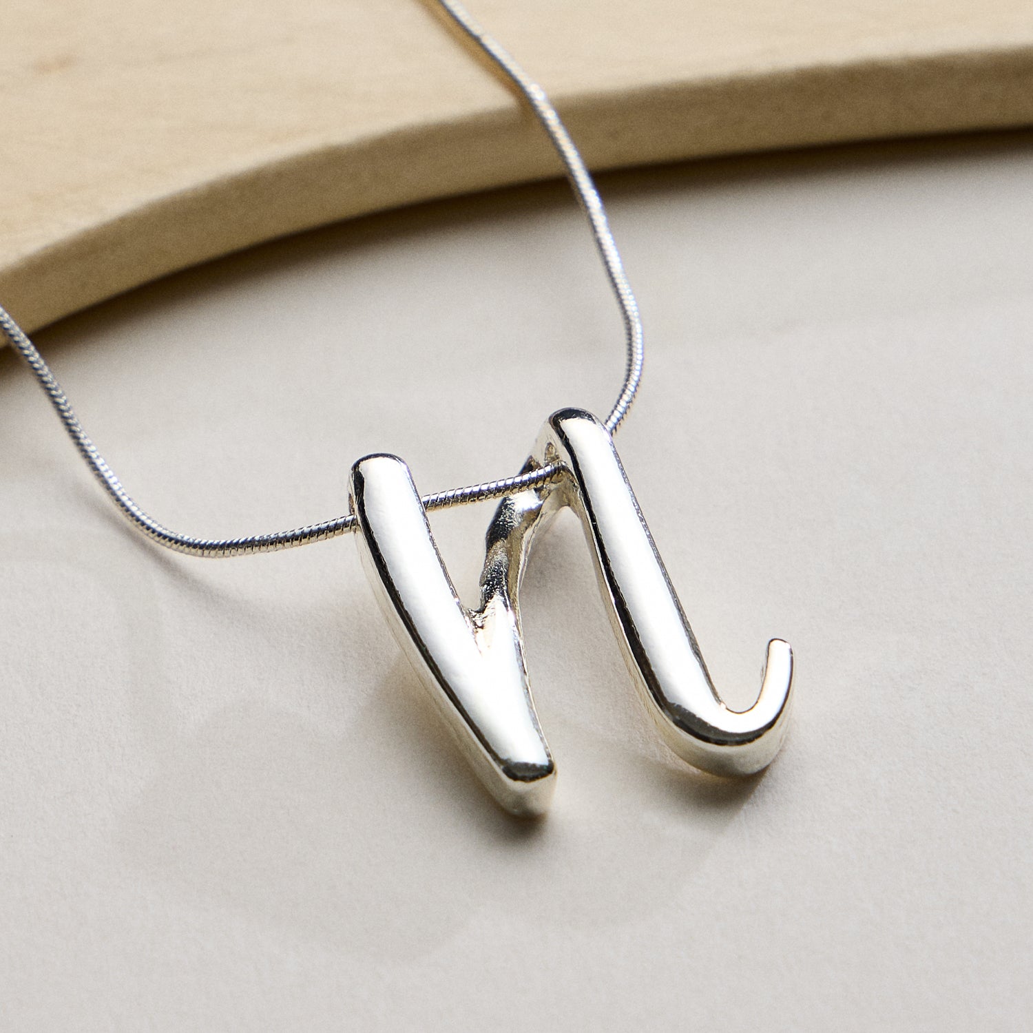 A Set of 16 Letters Gold Dipped Necklace – Gold & Silver Alphabet Charm Jewelry