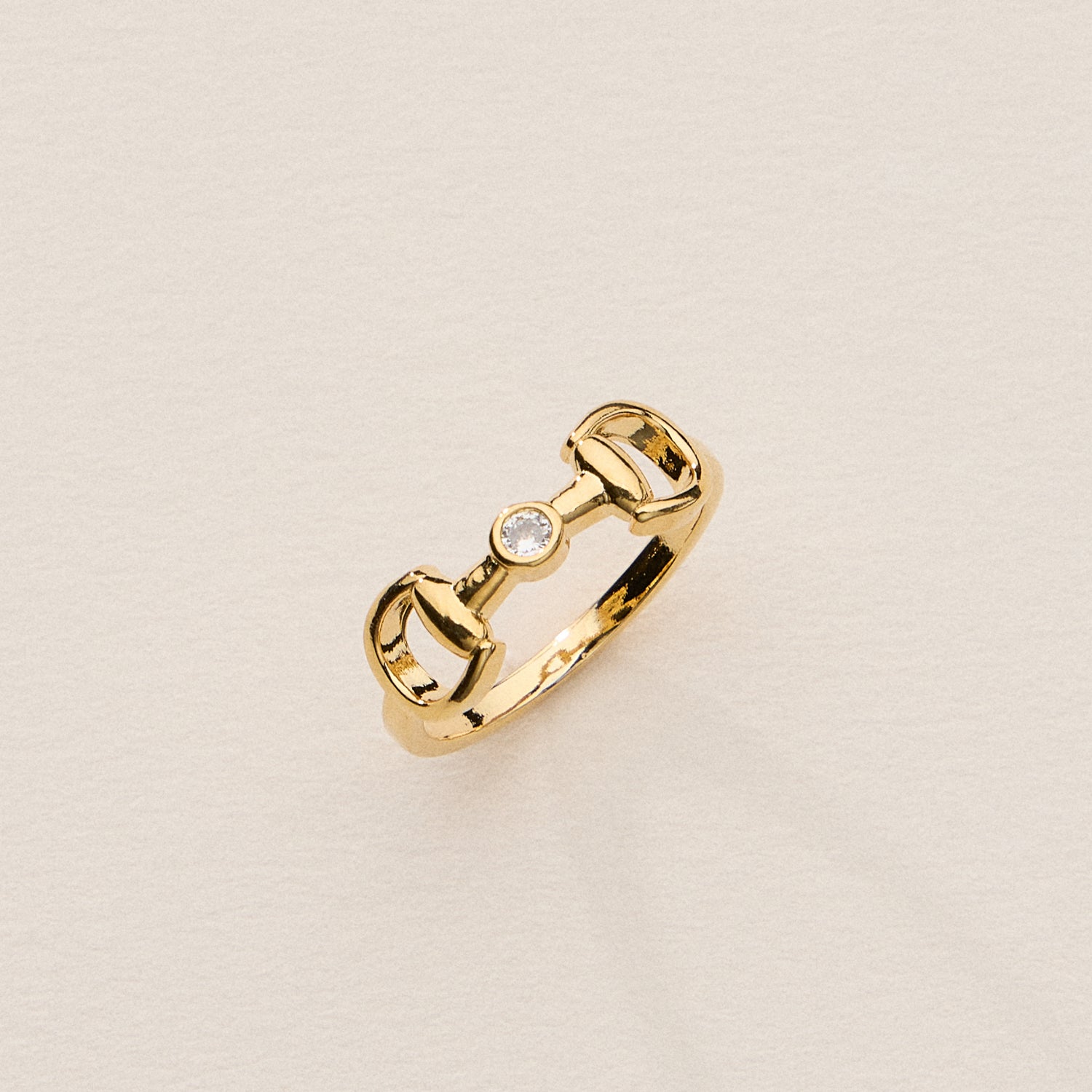Equestrian-Inspired Bit Ring – 18K Gold Dipped