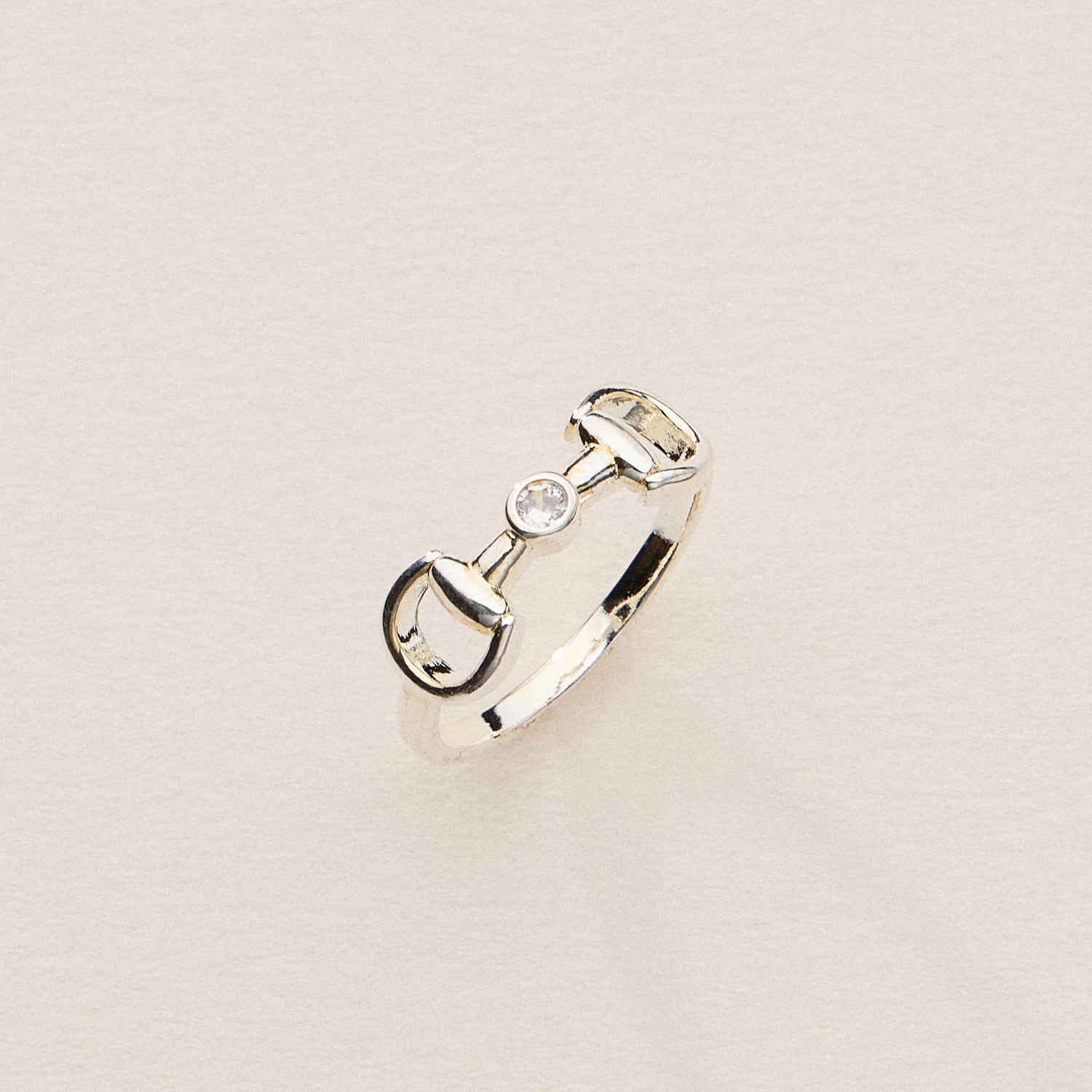 18K Gold-Dipped Equestrian Bit Ring