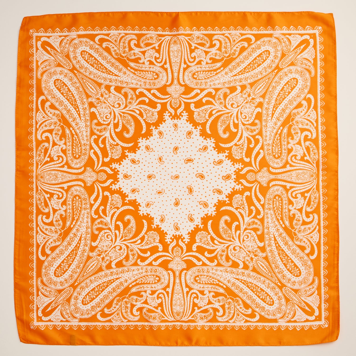Silk-Texture Paisley Bandana – Unisex Square Handkerchief