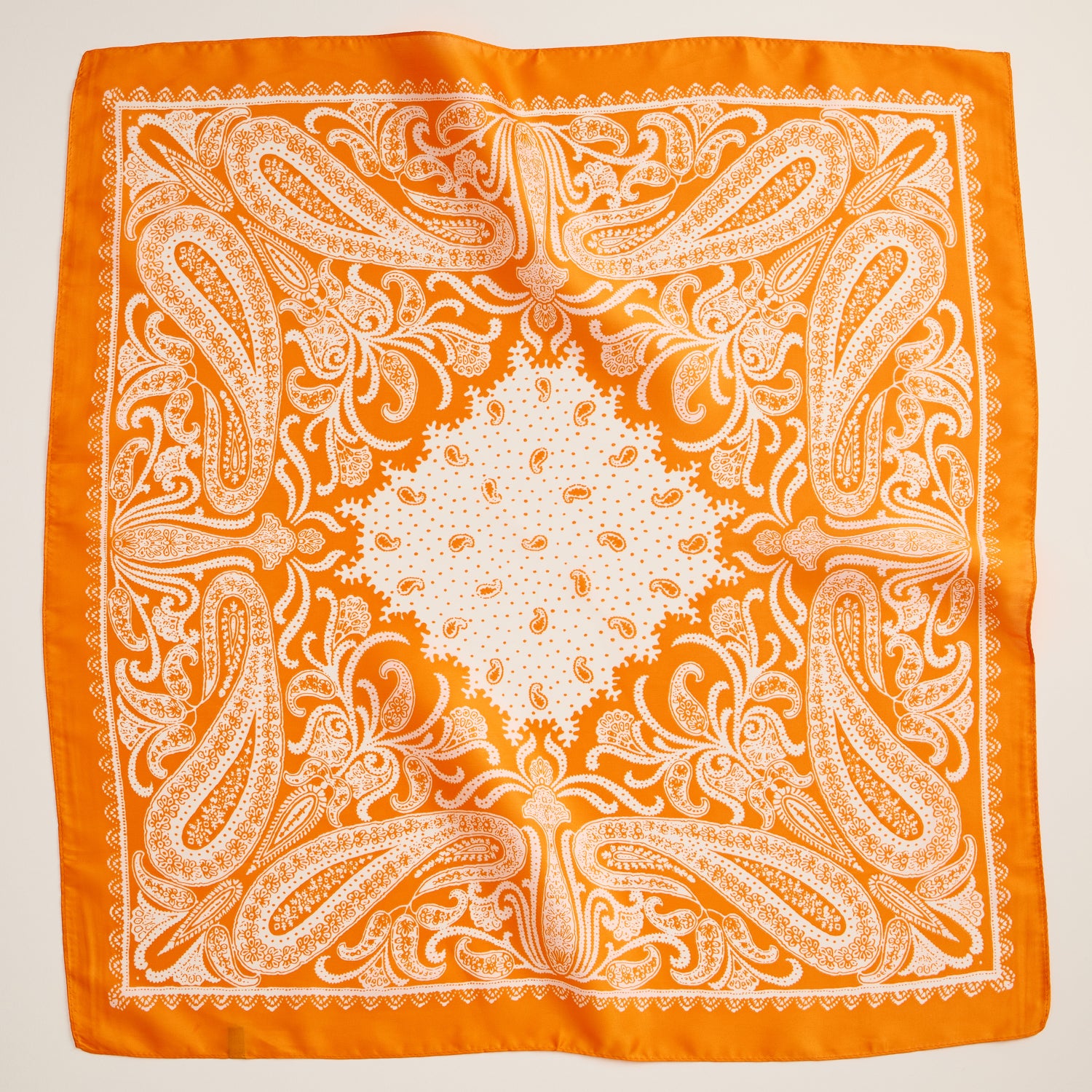 Silk-Texture Paisley Bandana – Unisex Square Handkerchief