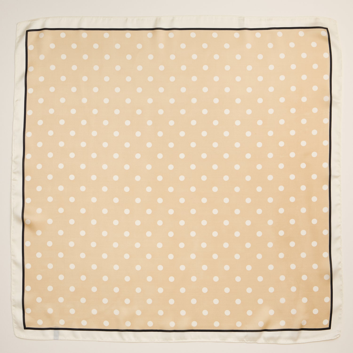 Polka Dot Square Scarf – Classic Vintage Design in Silk-Feel Fabric