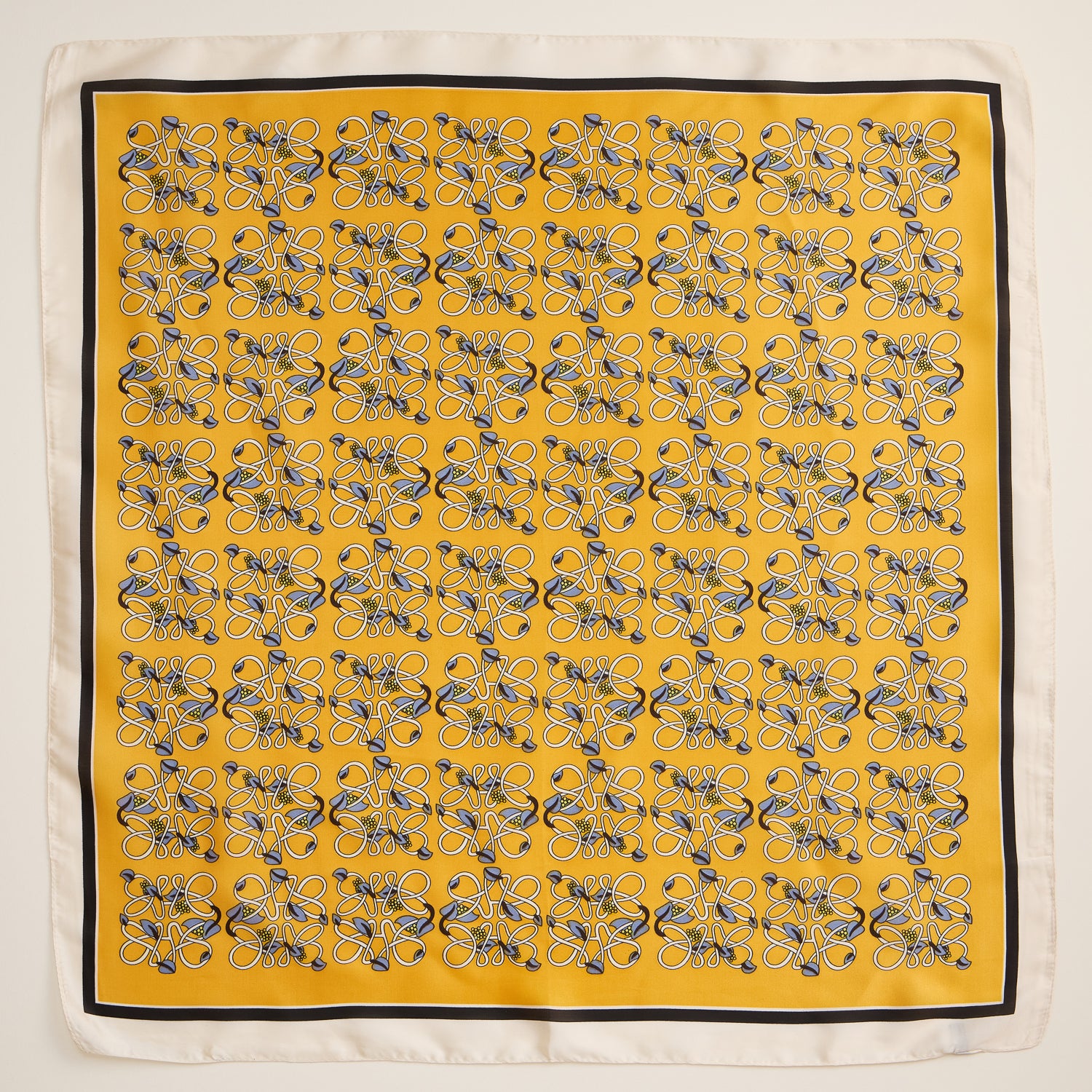 Geometric Silk-Feel Scarf – Modern Pattern Square Accessory