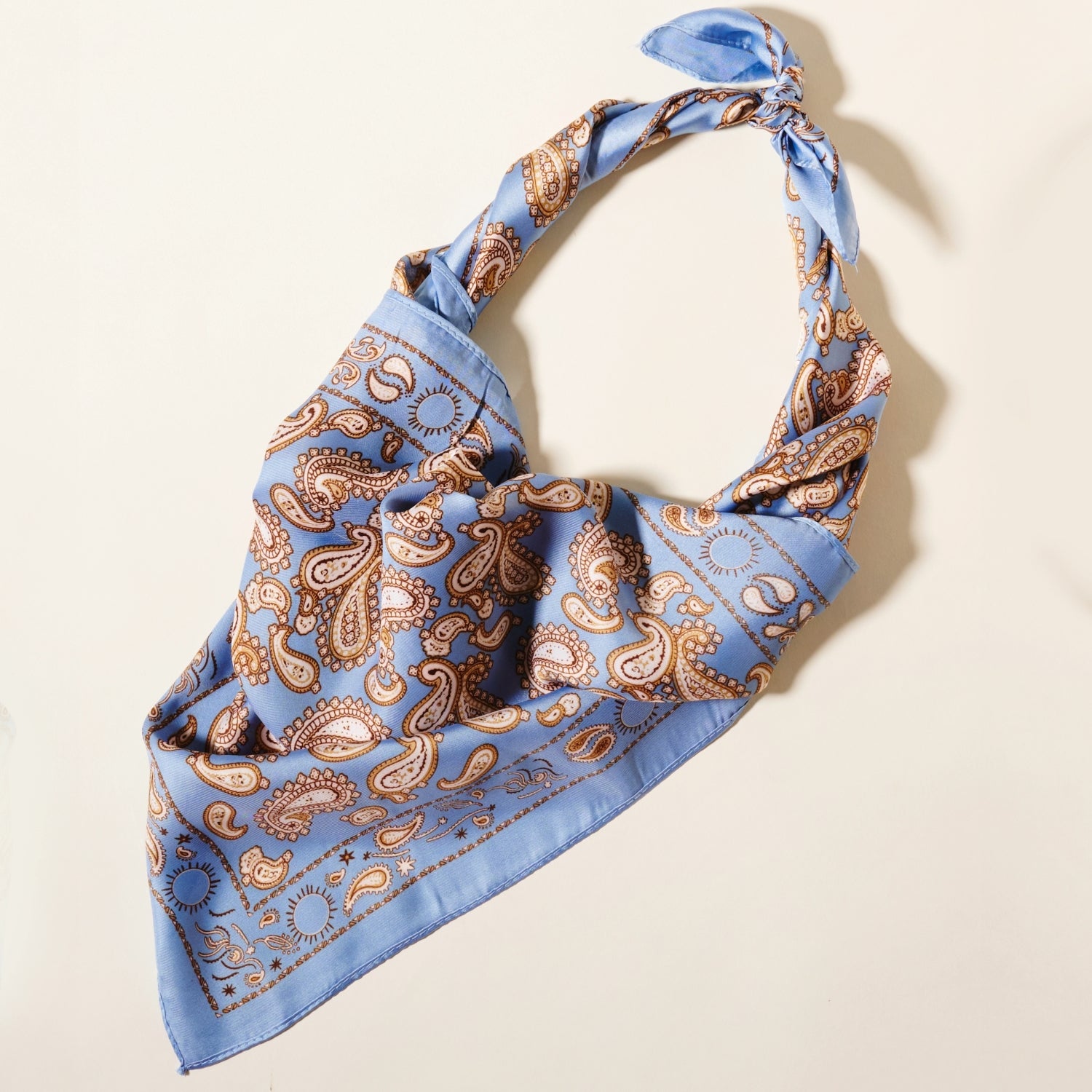 Elegant Paisley Soft Scarf – Timeless Silk-Feel Polyester Bandana