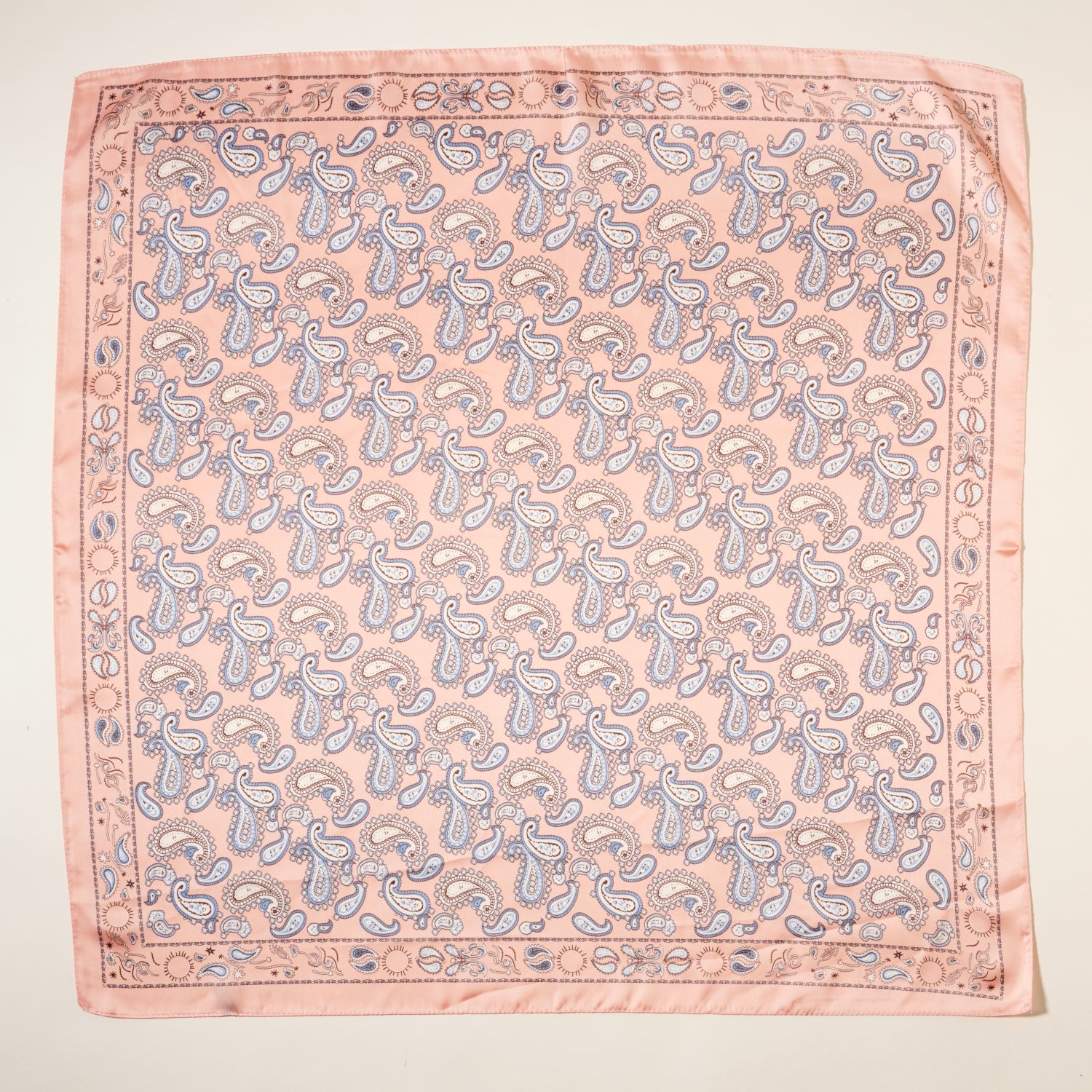 Elegant Paisley Soft Scarf – Timeless Silk-Feel Polyester Bandana