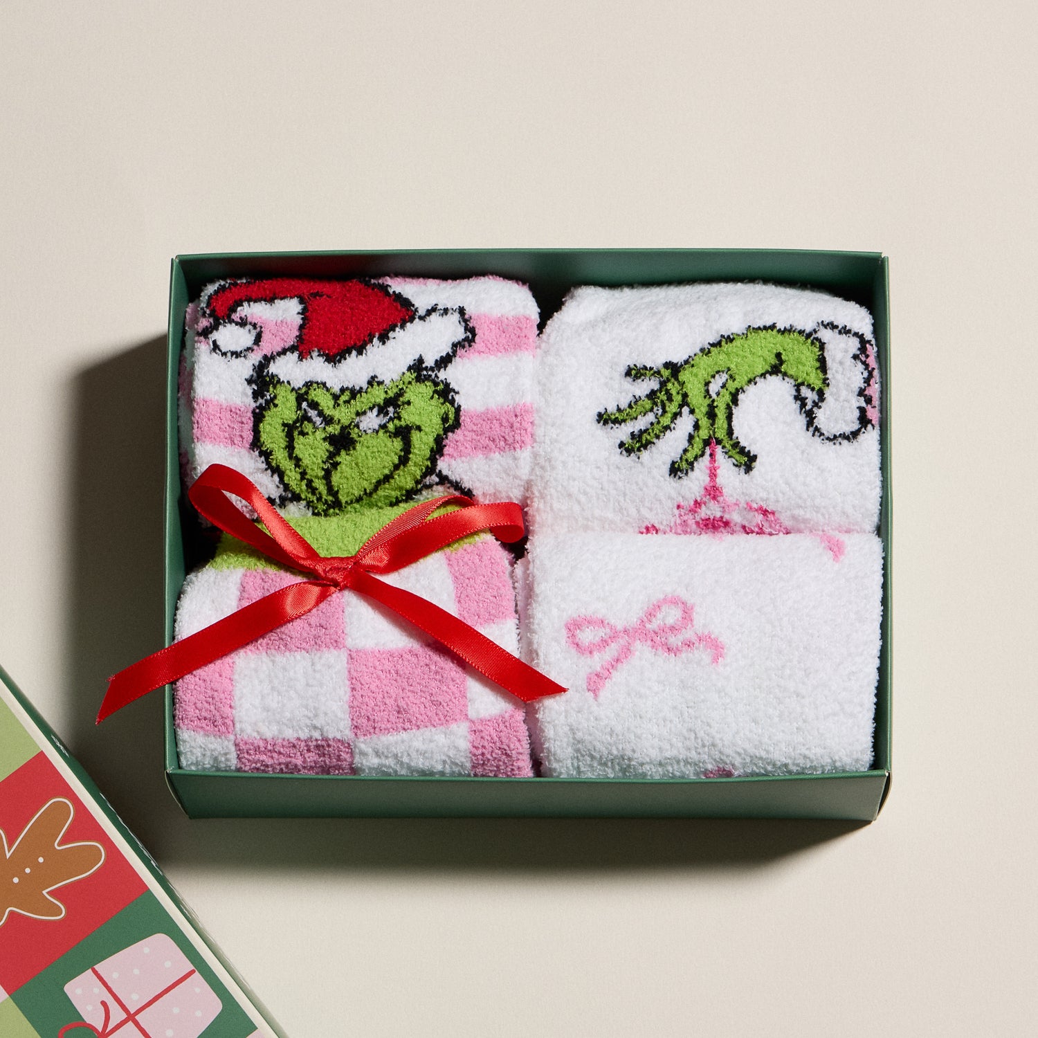 Holiday Sock Gift Set with Green Monster Designs
